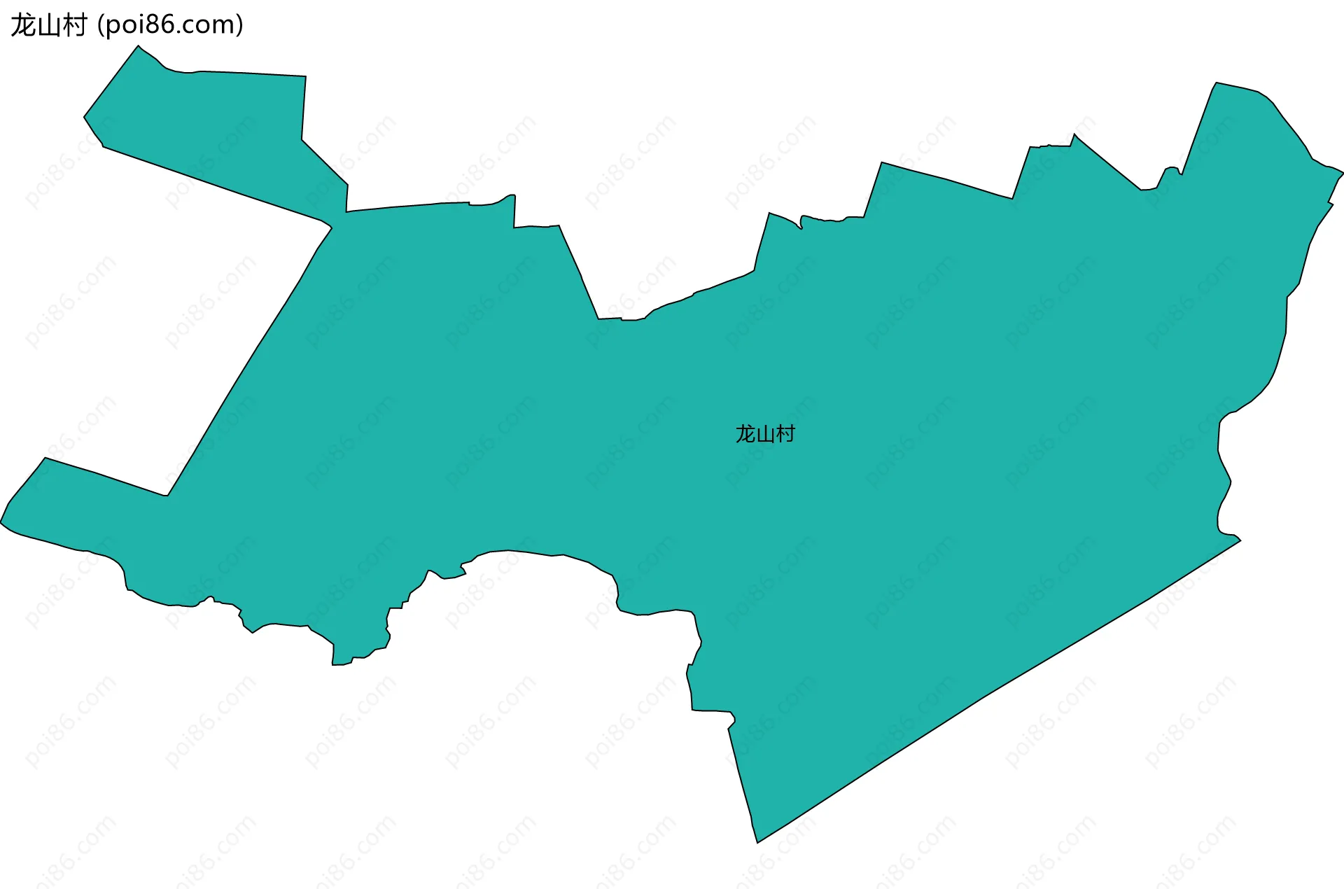 龙山村边界地图