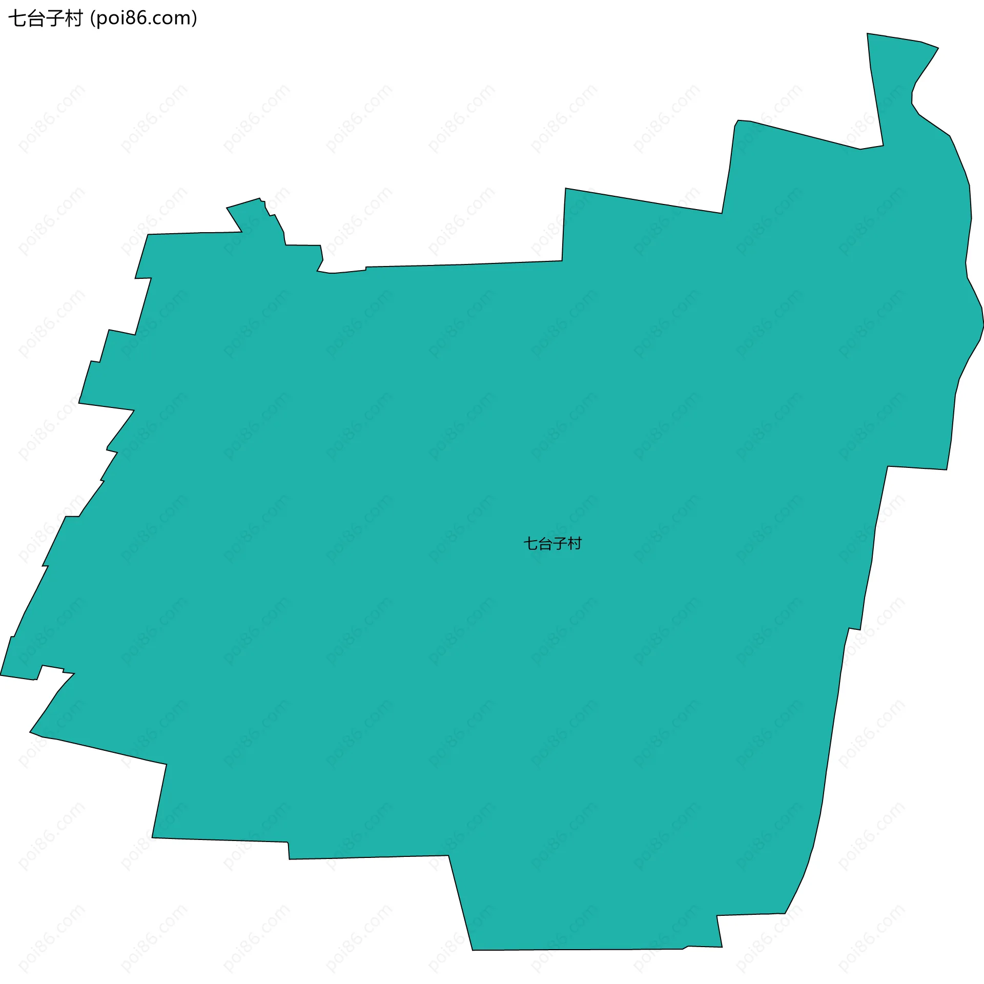 七台子村边界地图