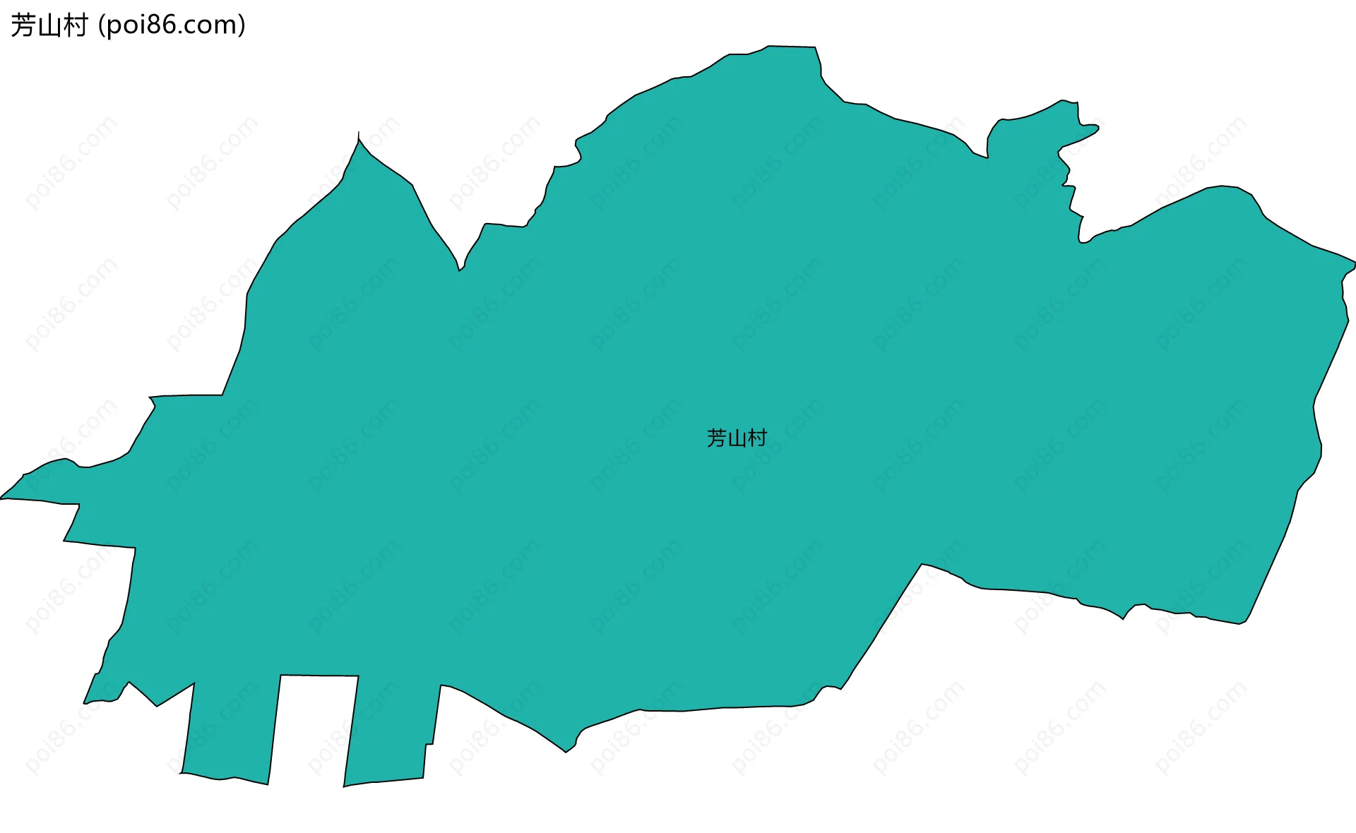 芳山村边界地图
