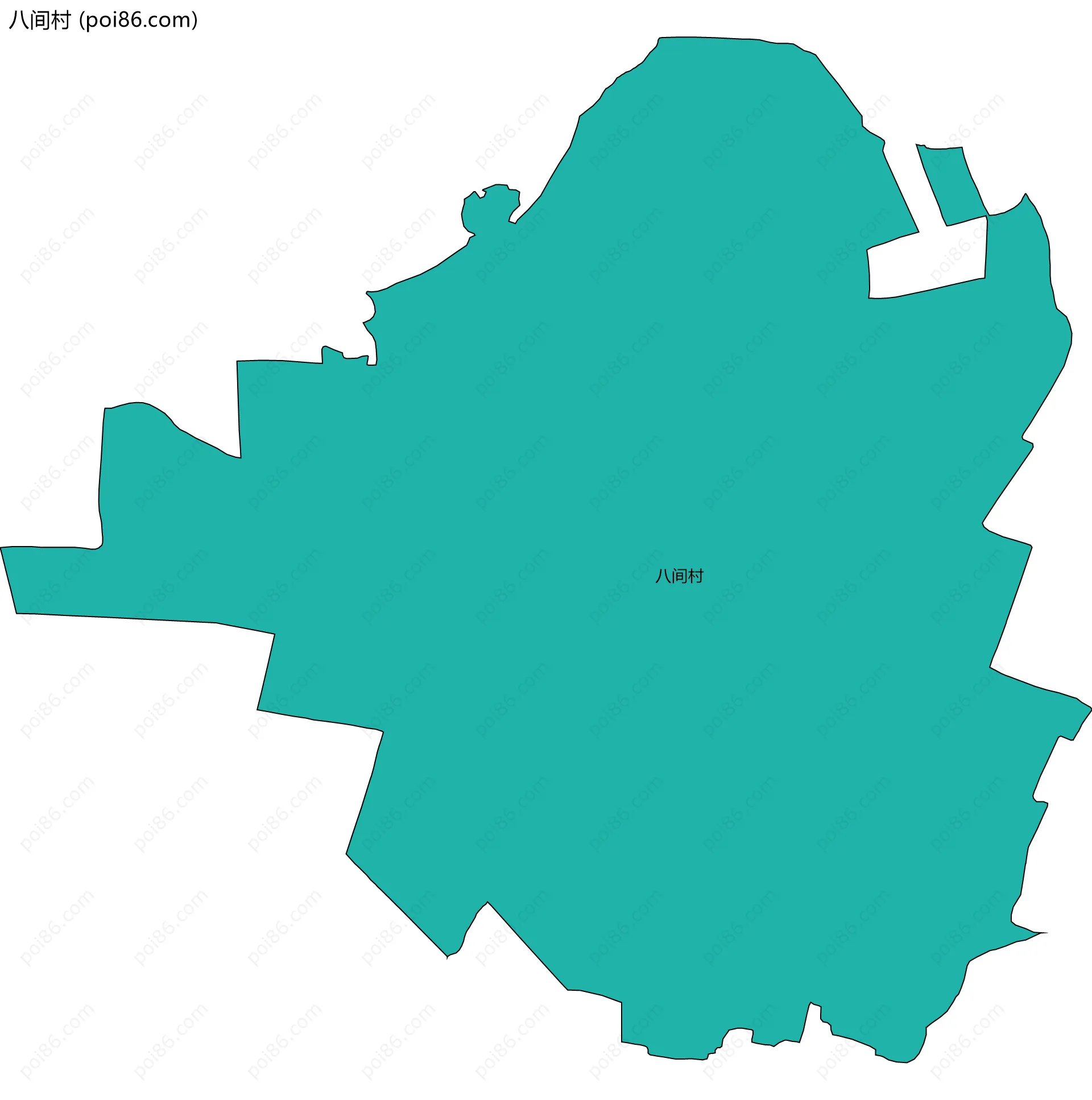 八间村边界地图