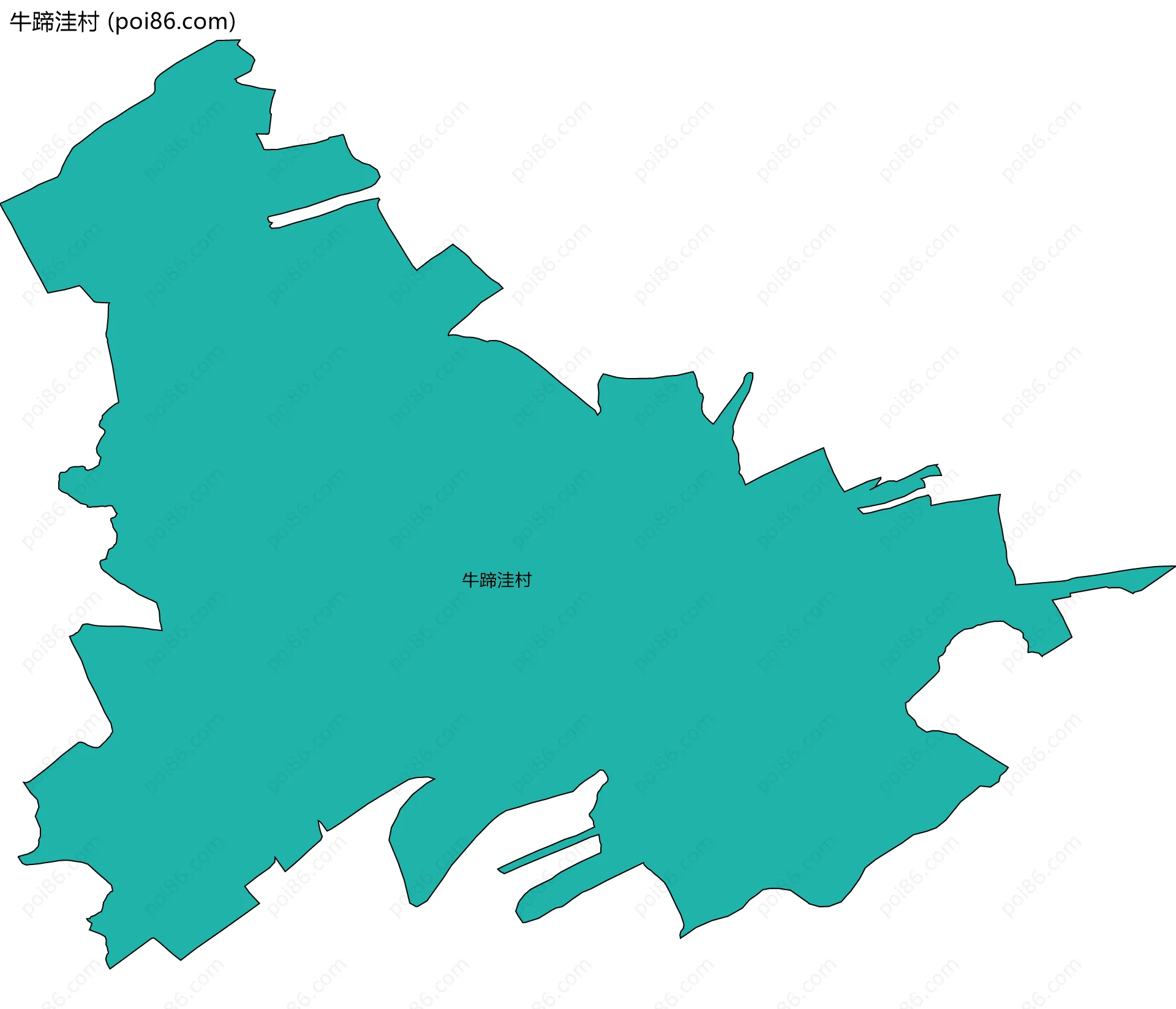 牛蹄洼村边界地图