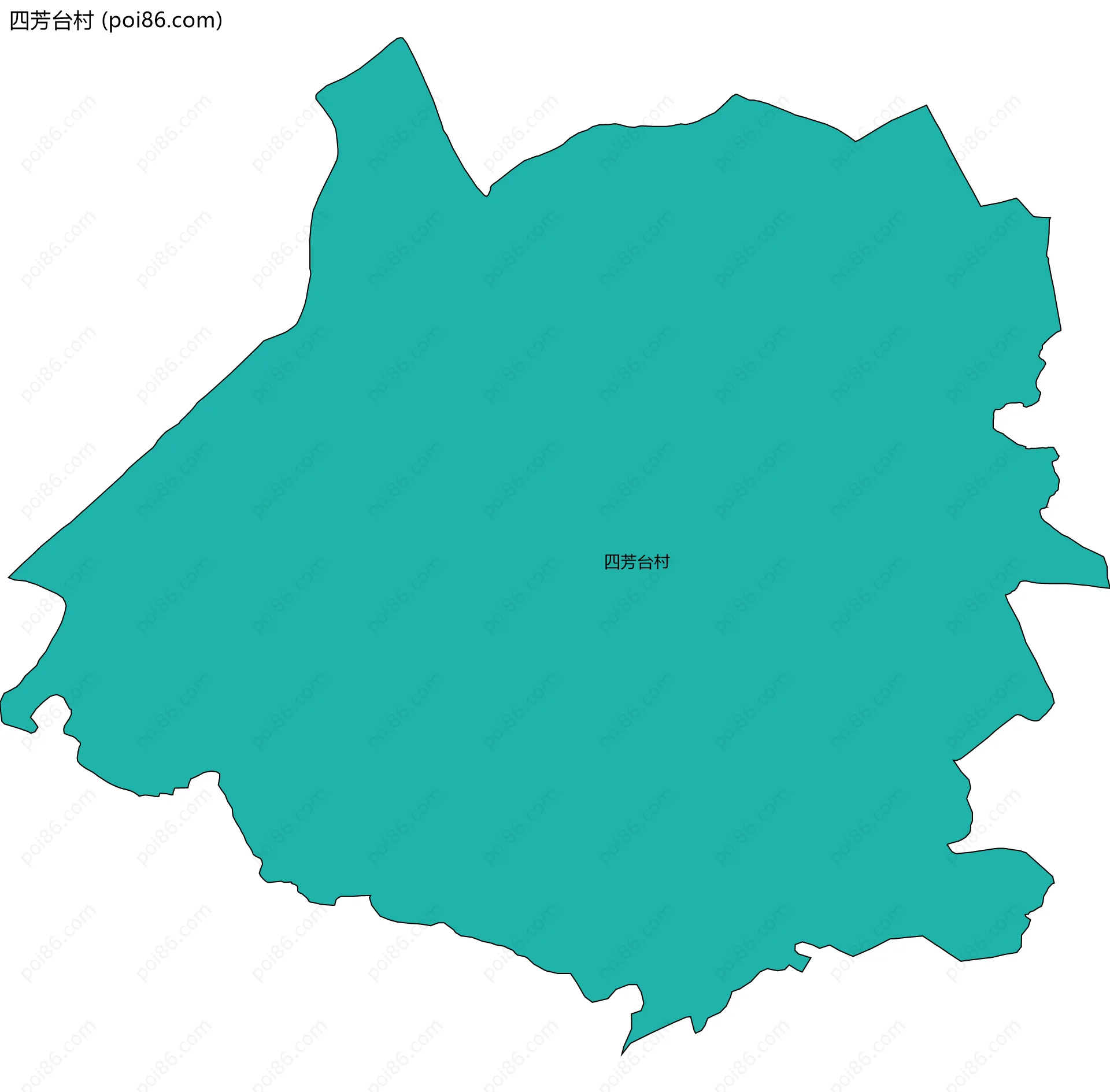 四芳台村边界地图