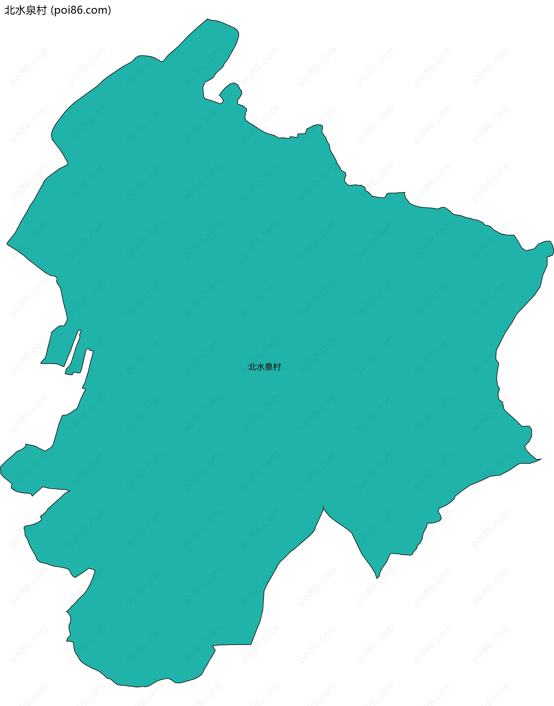 北水泉村边界地图