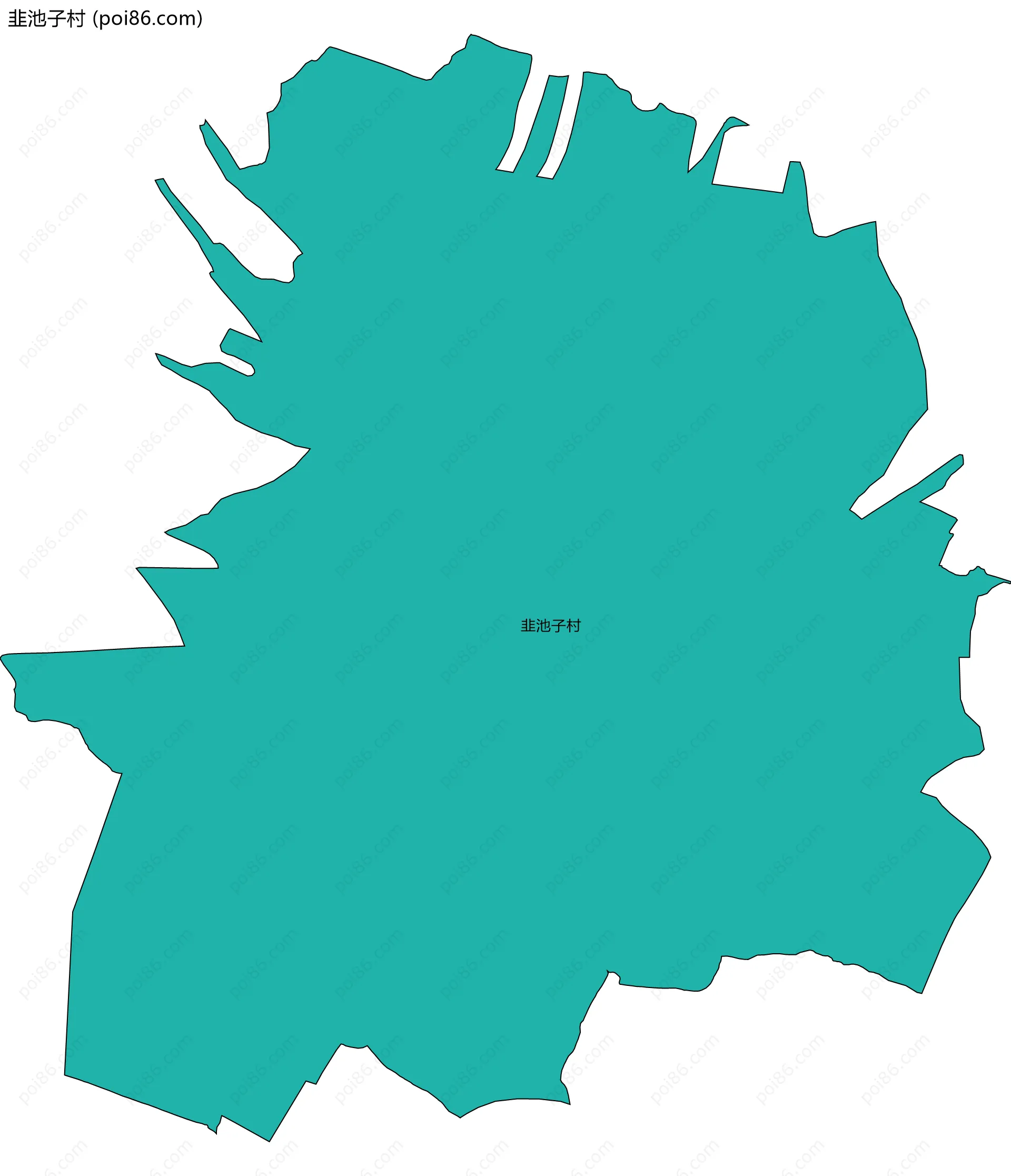 韭池子村边界地图