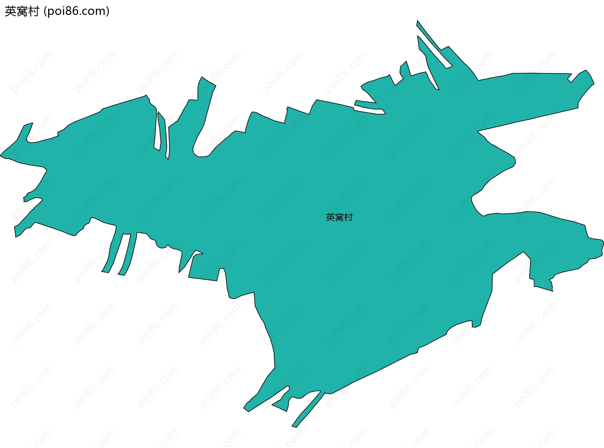 英窝村边界地图