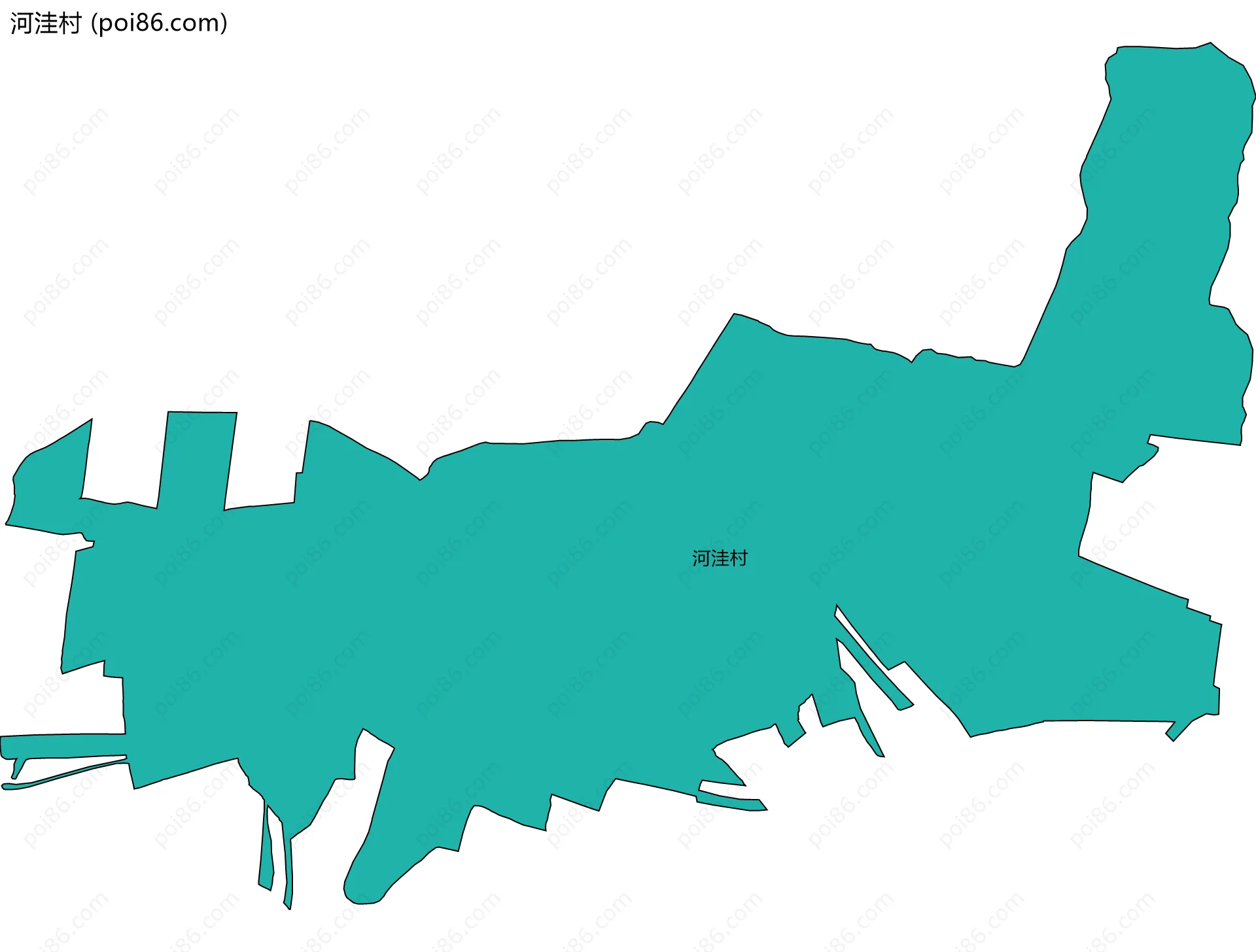 河洼村边界地图