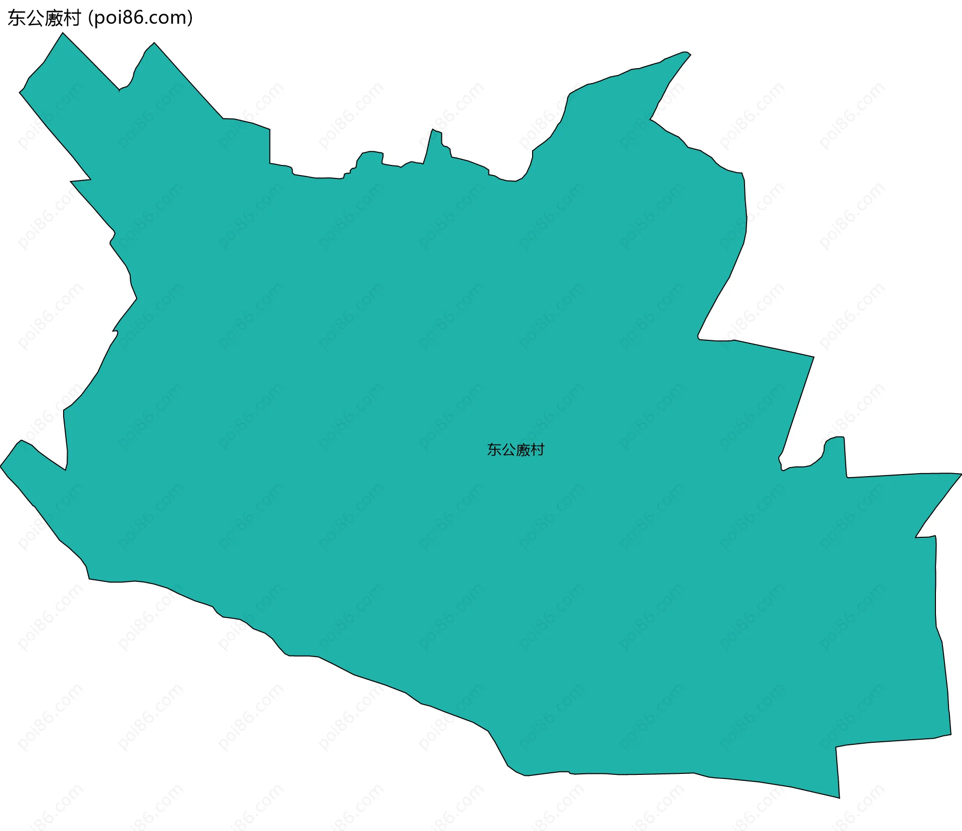 东公廒村边界地图