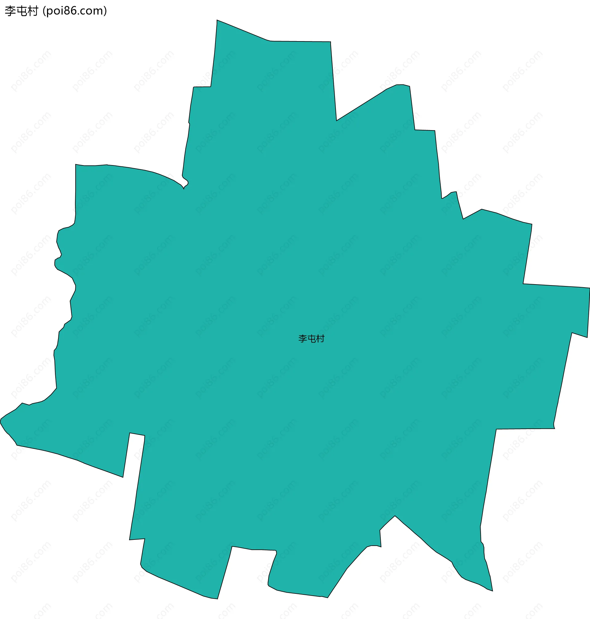 李屯村边界地图