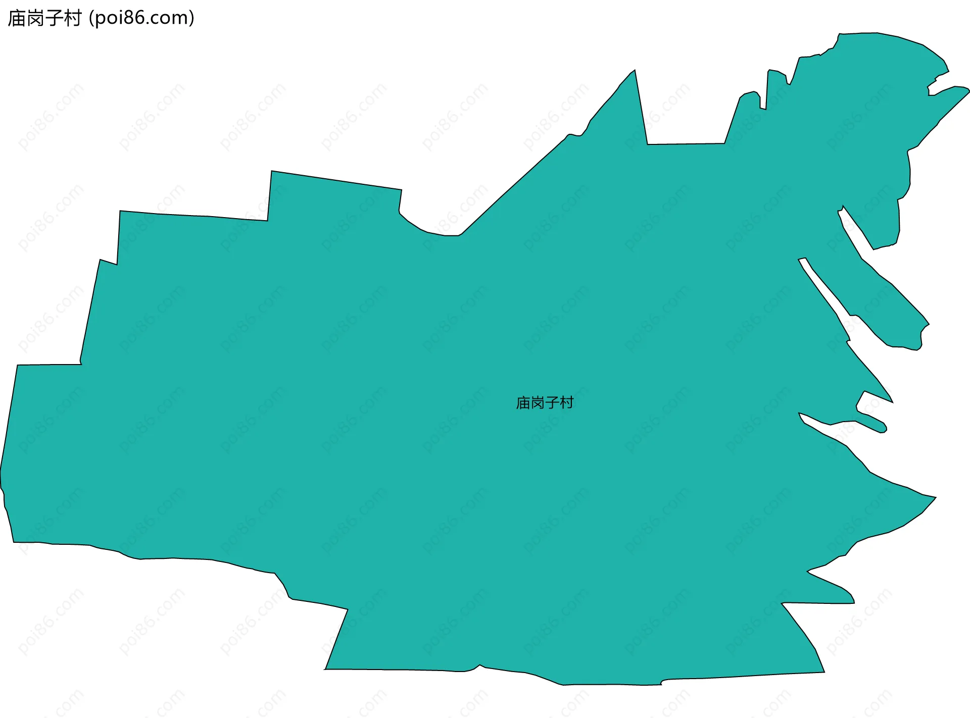 庙岗子村边界地图