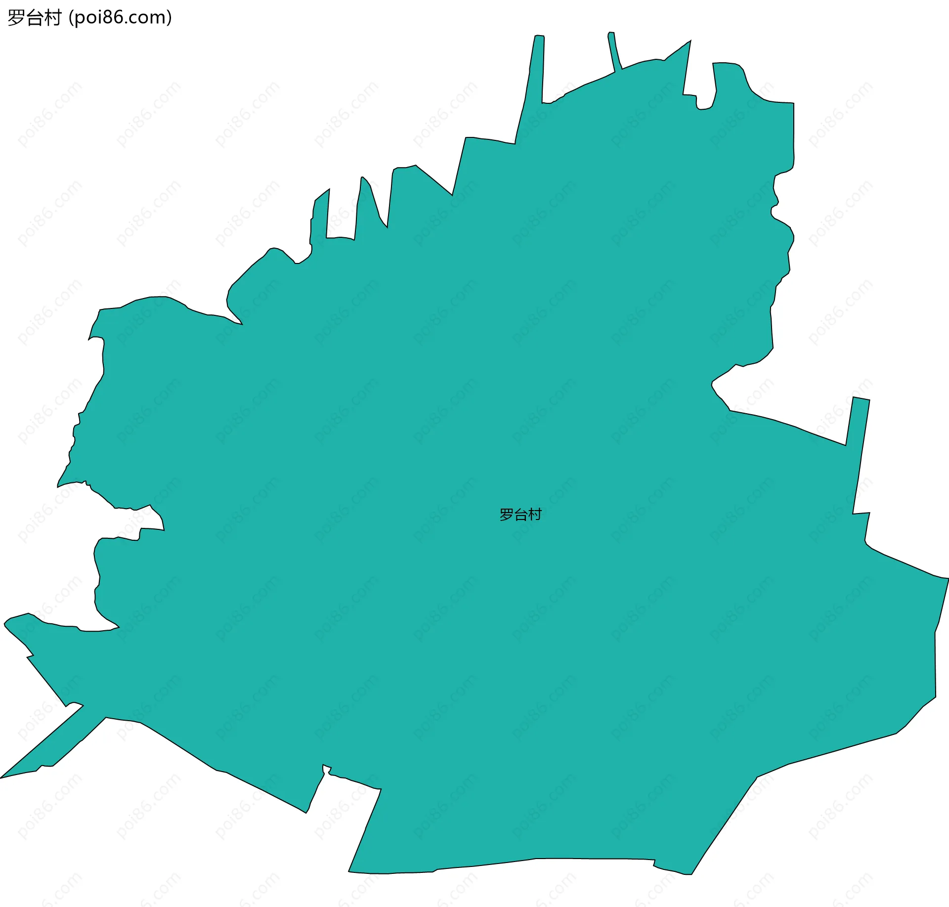 罗台村边界地图