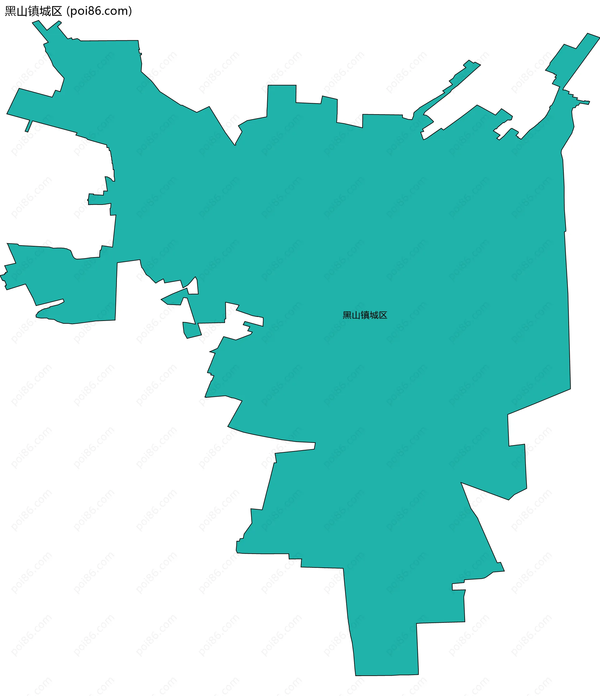 黑山镇城区边界地图