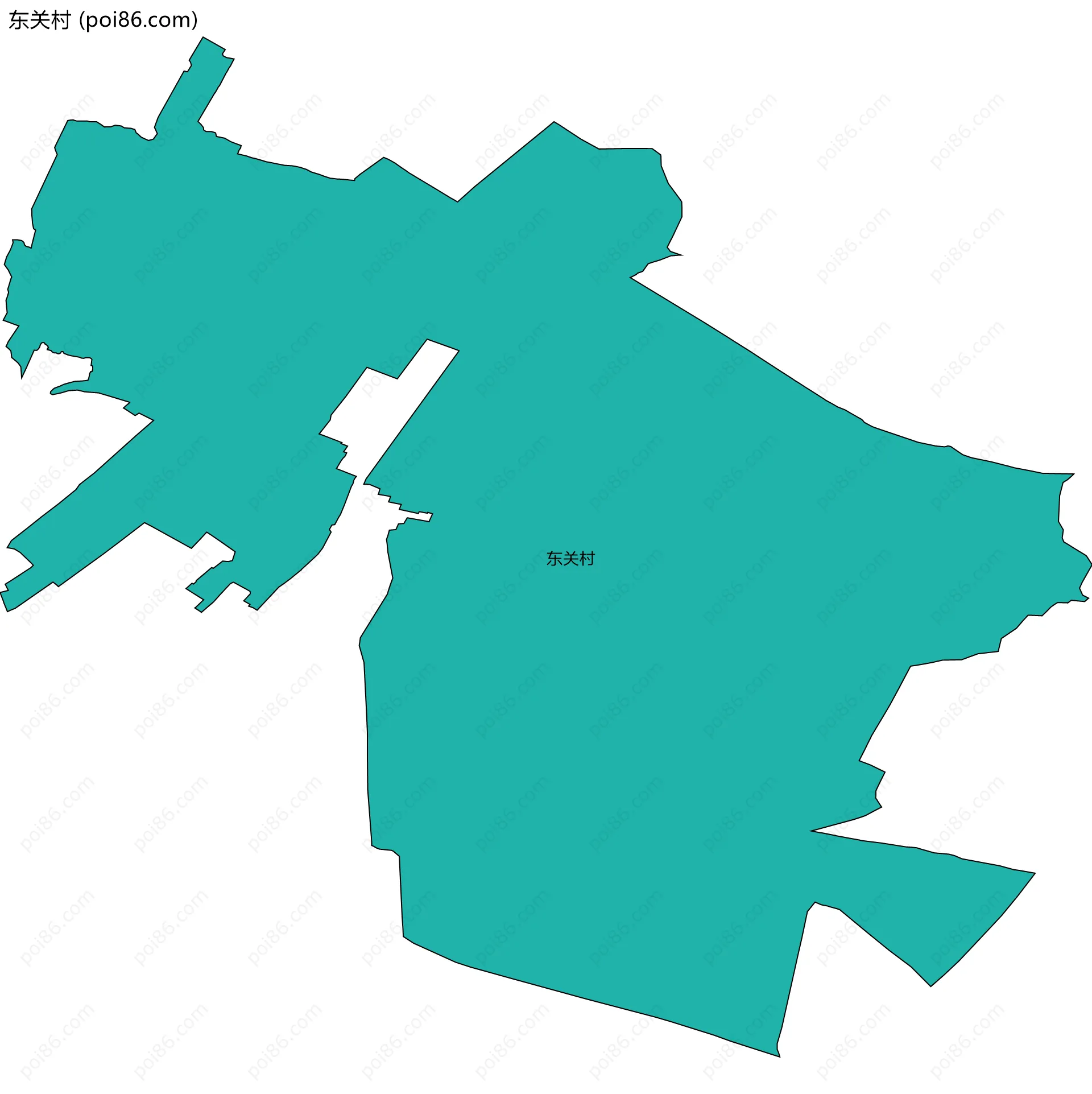 东关村边界地图