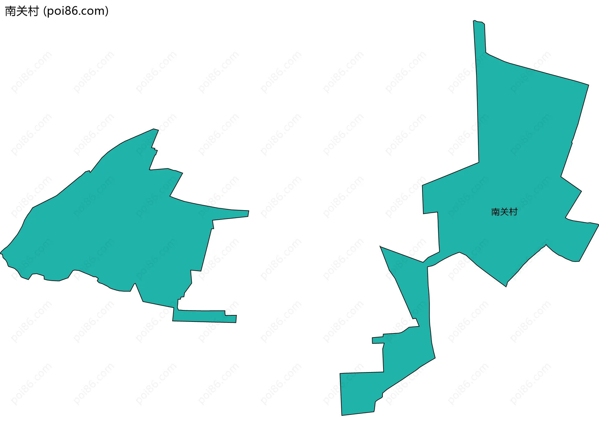 南关村边界地图