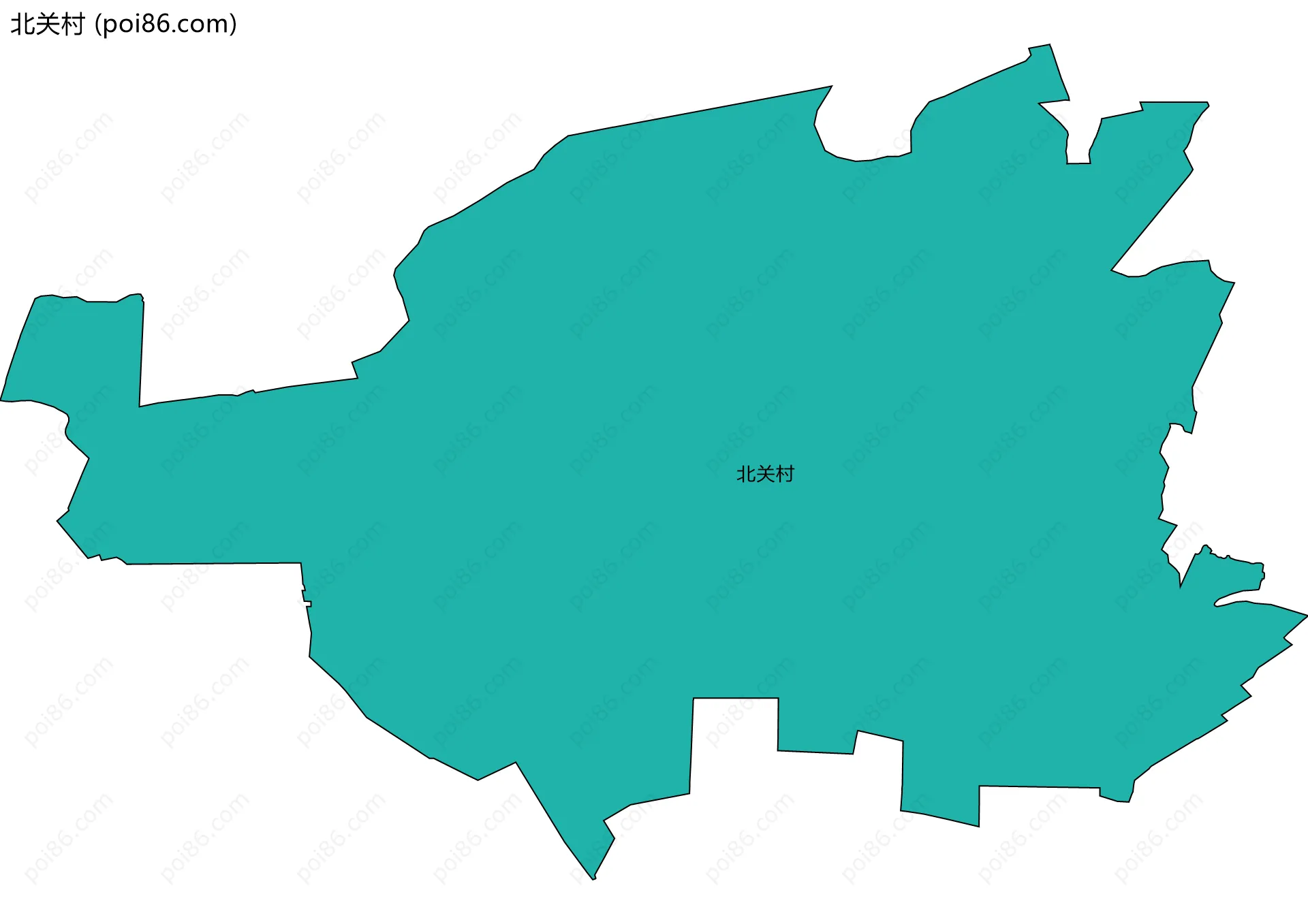 北关村边界地图