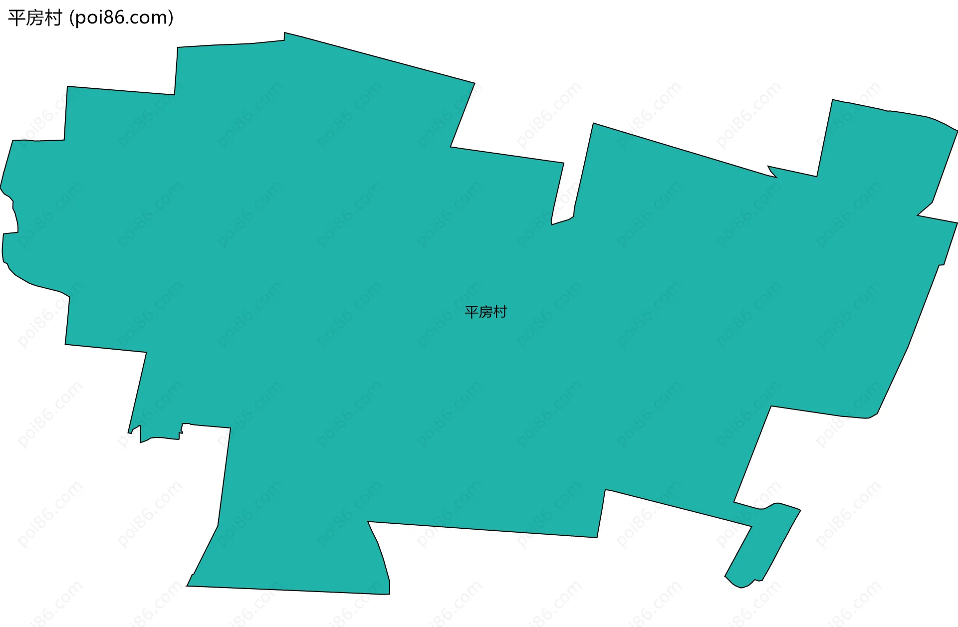 平房村边界地图