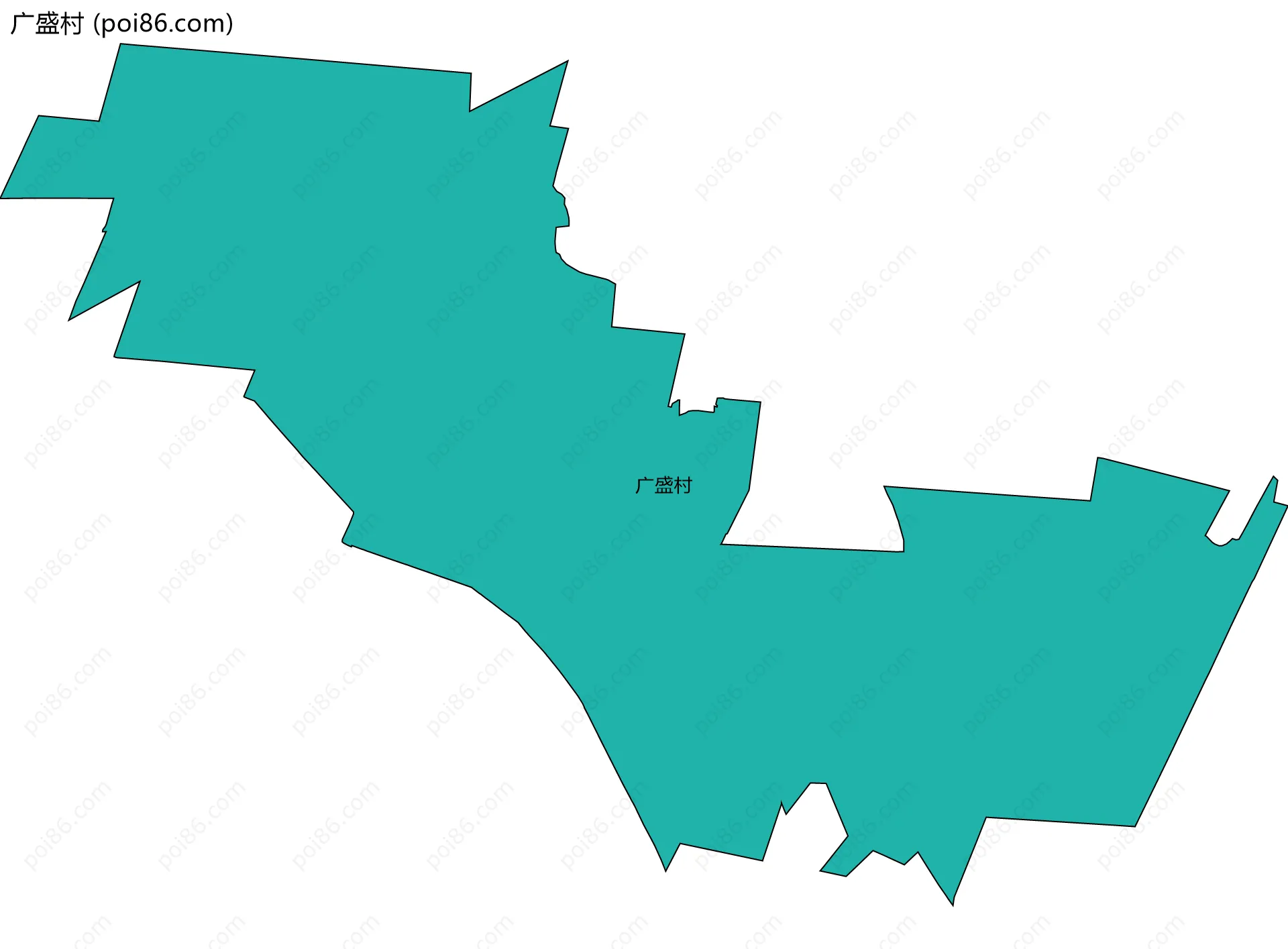广盛村边界地图