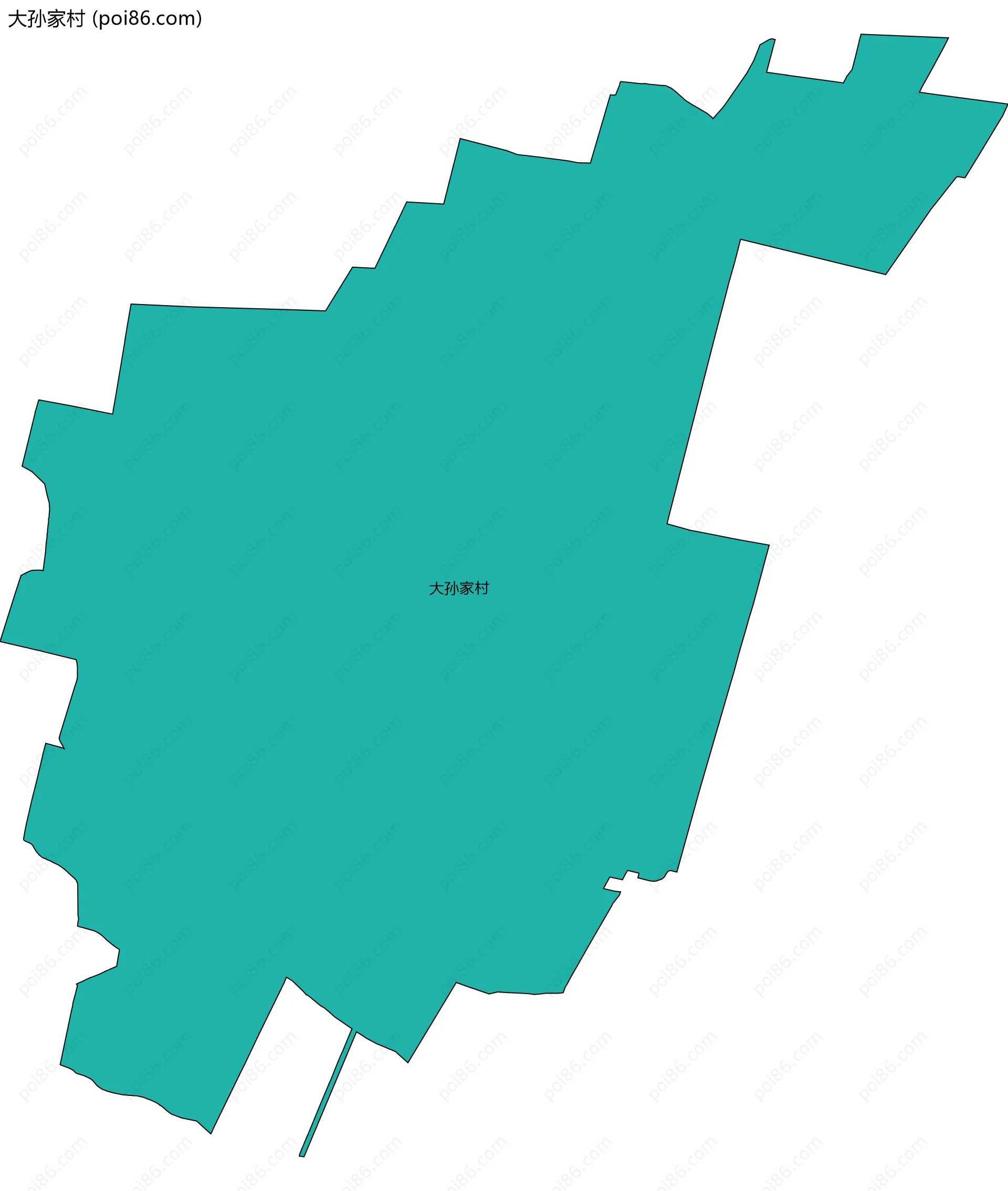 大孙家村边界地图