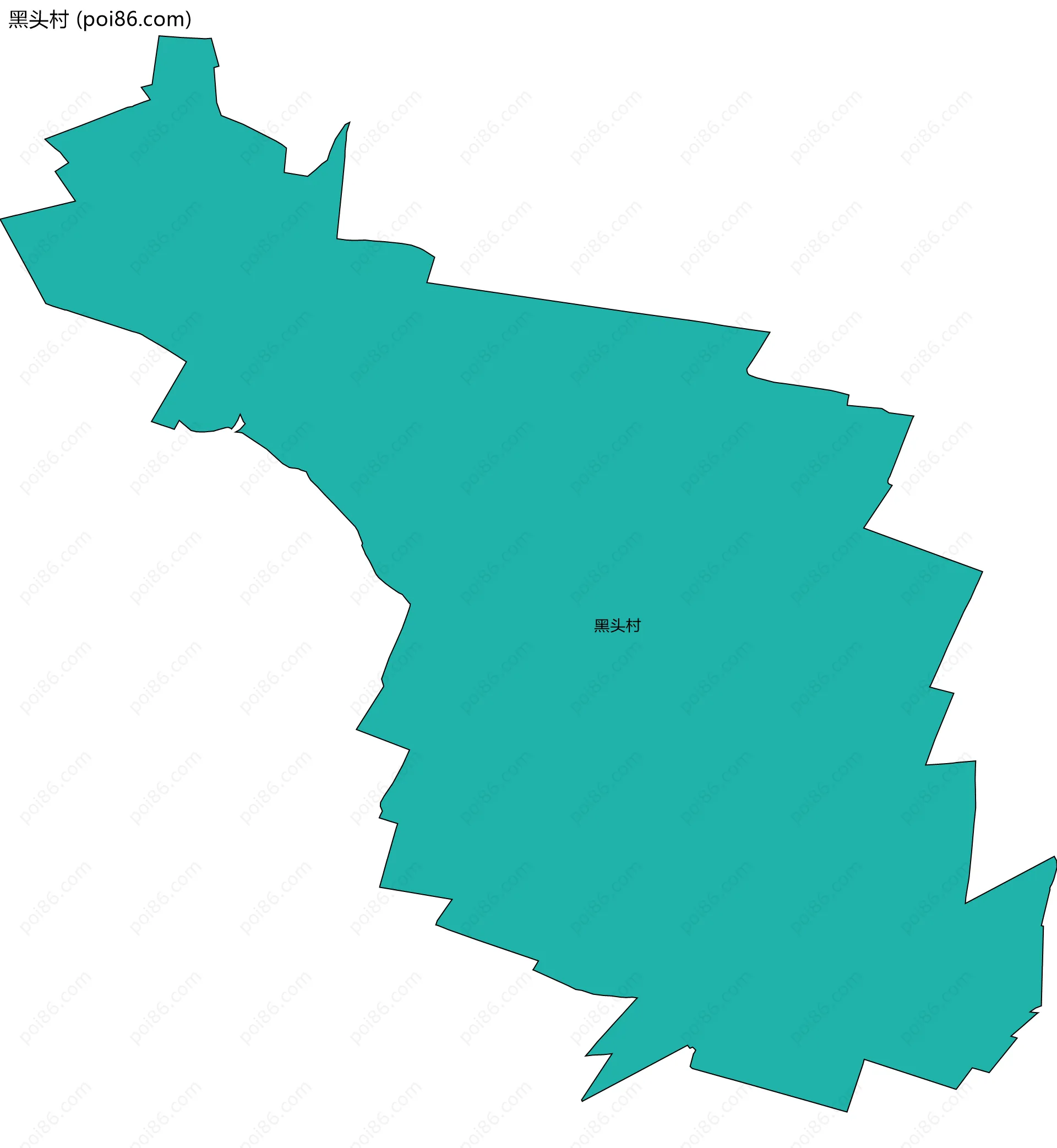 黑头村边界地图