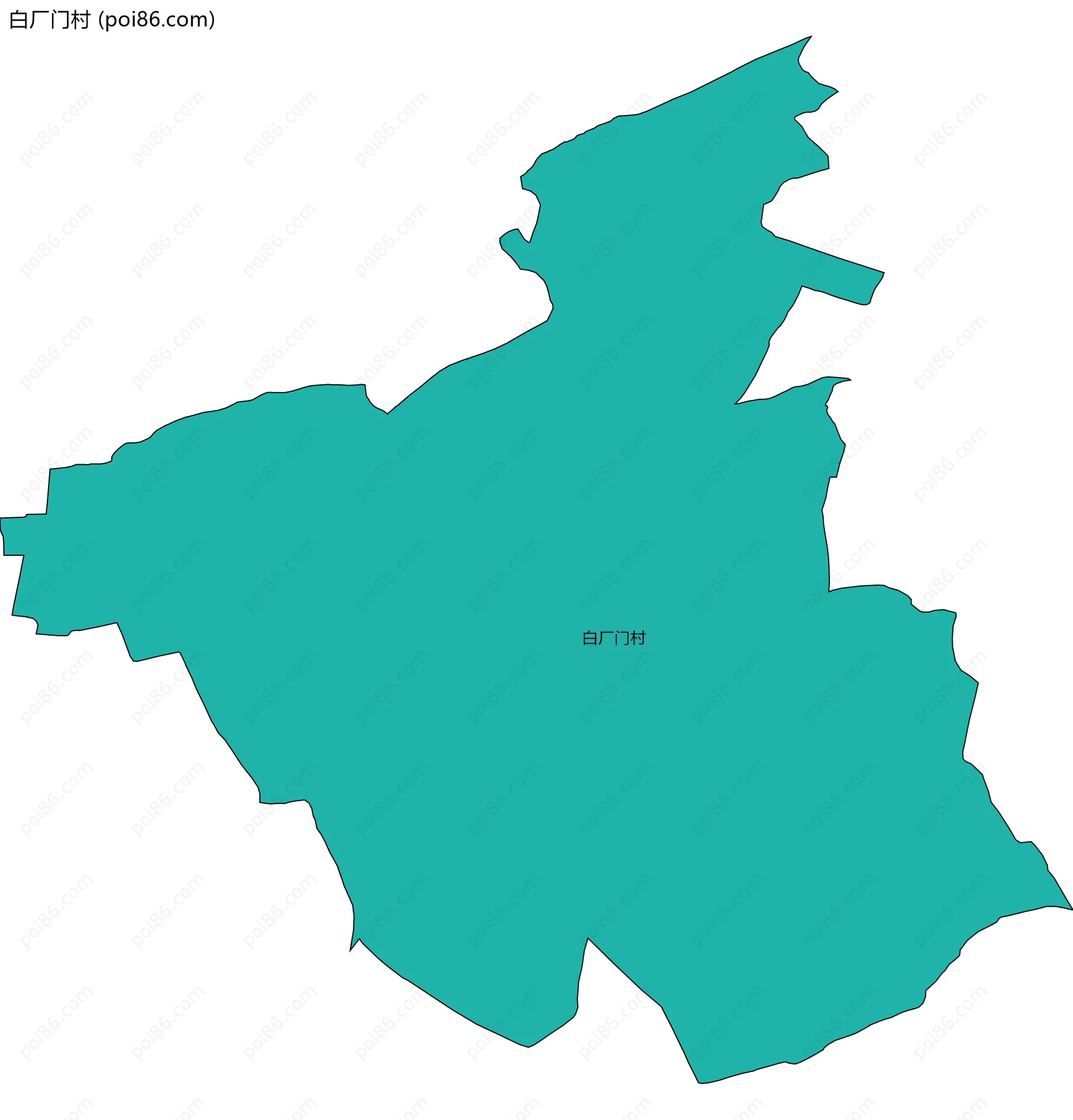 白厂门村边界地图