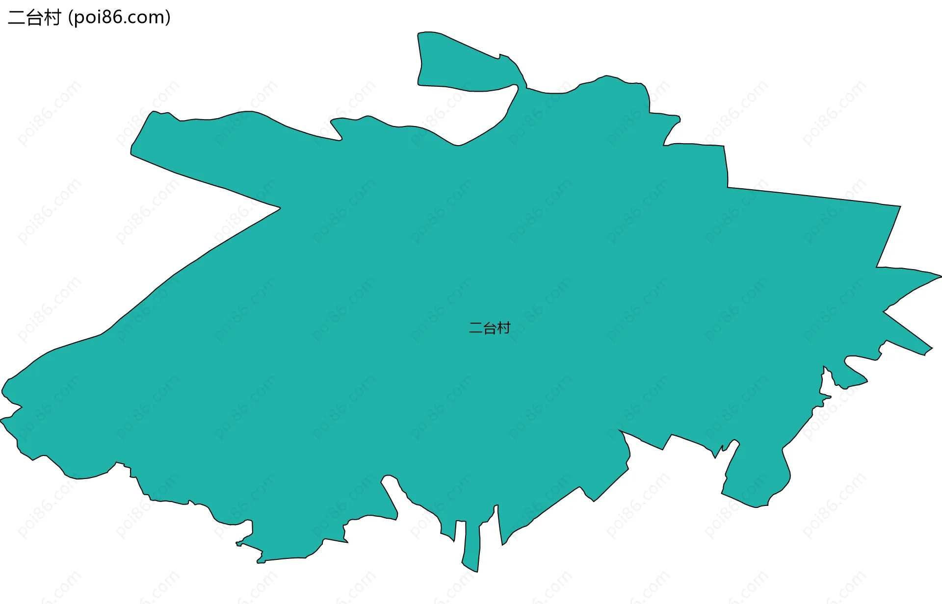 二台村边界地图