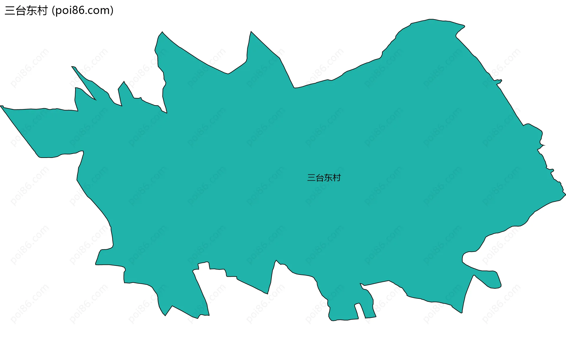 三台东村边界地图