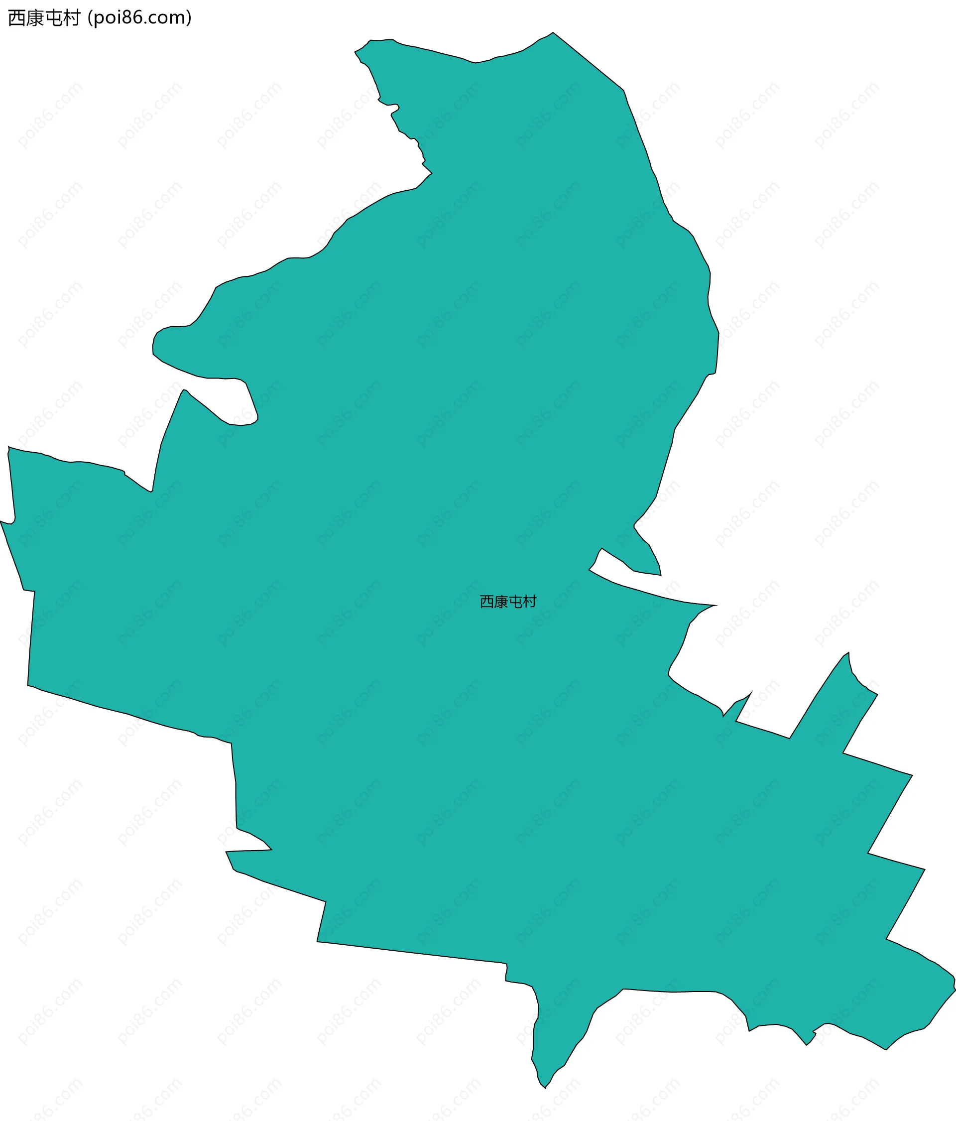 西康屯村边界地图