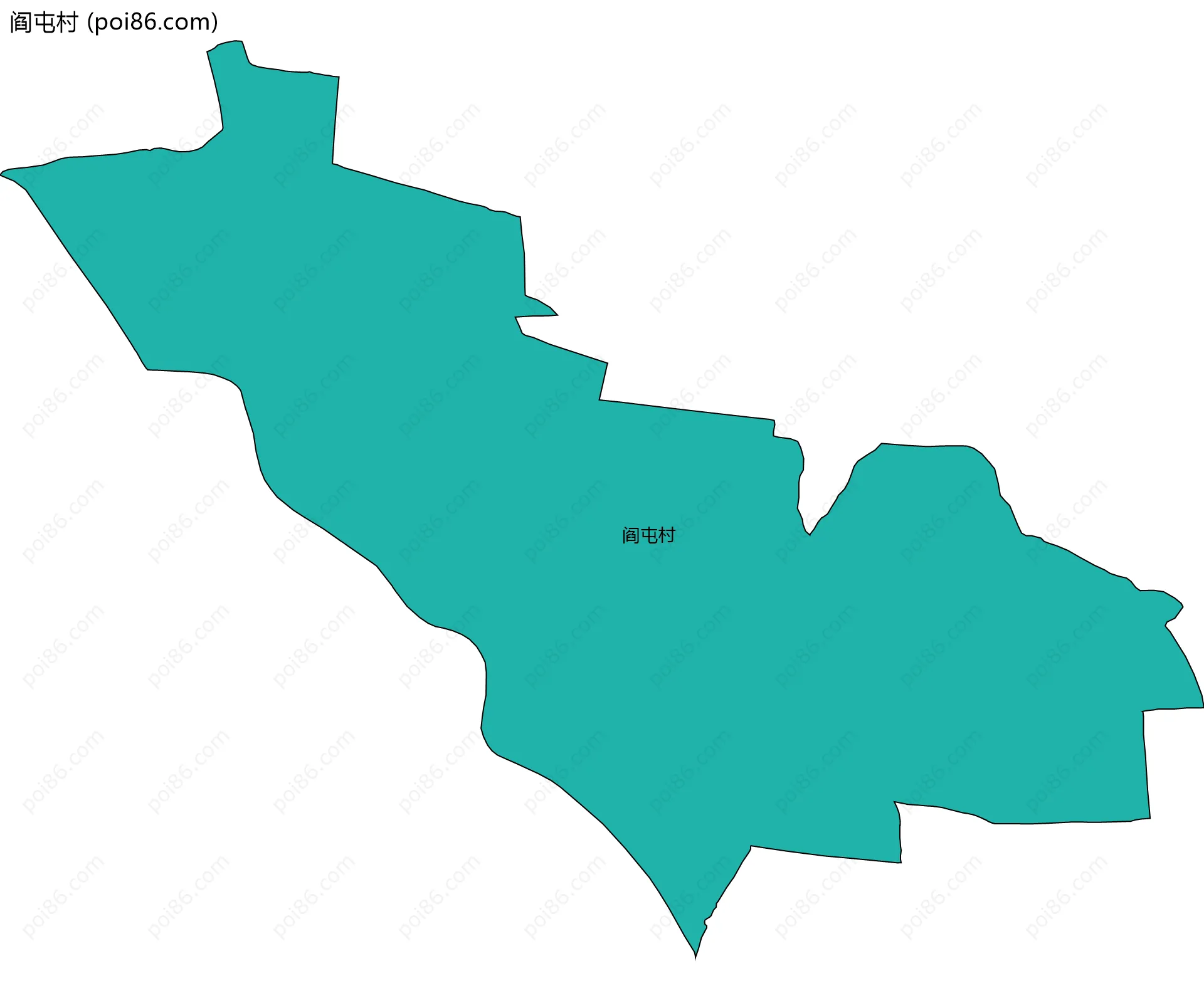 阎屯村边界地图