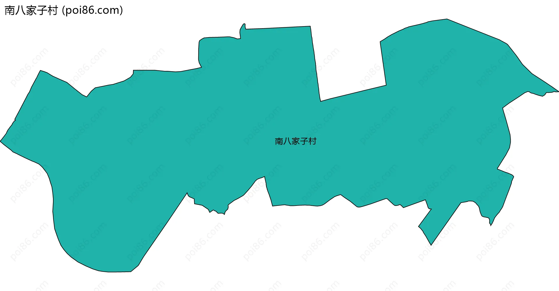 南八家子村边界地图