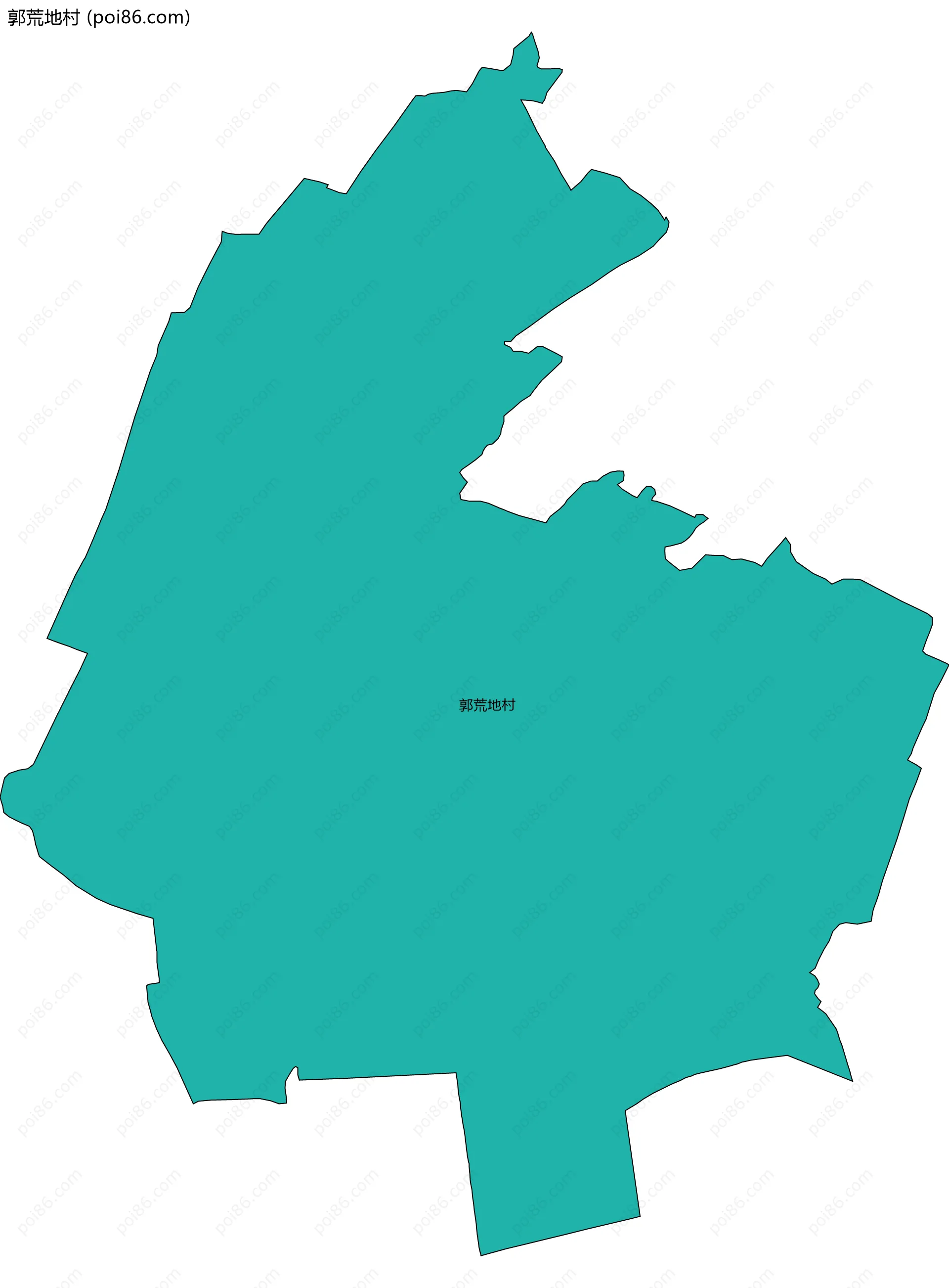 郭荒地村边界地图