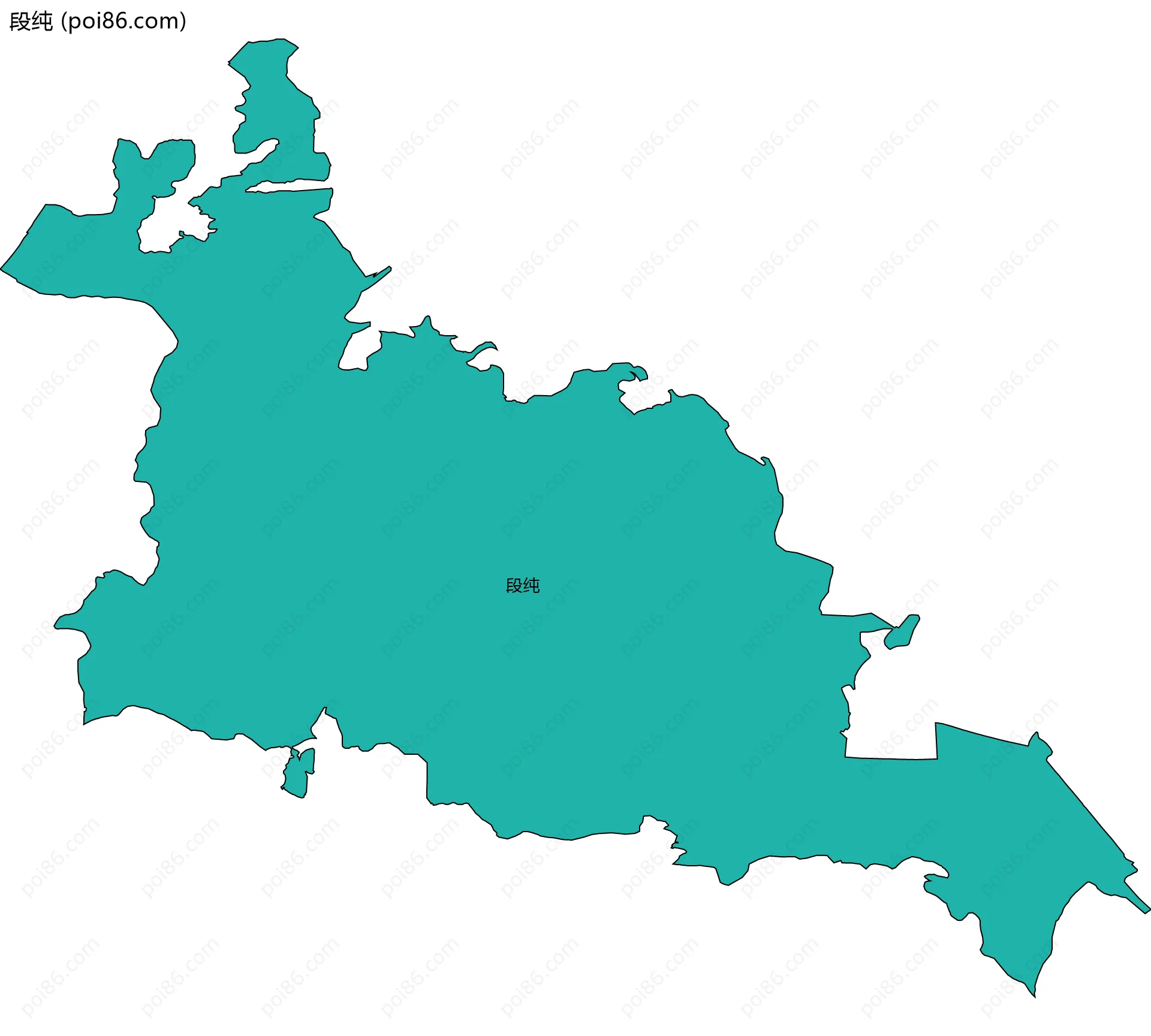 段纯边界地图