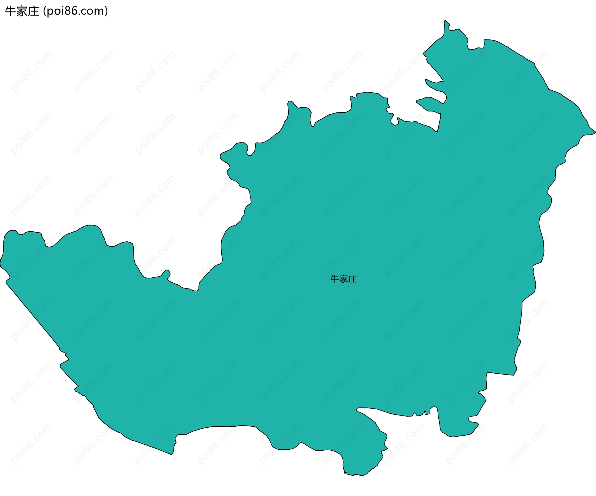牛家庄边界地图