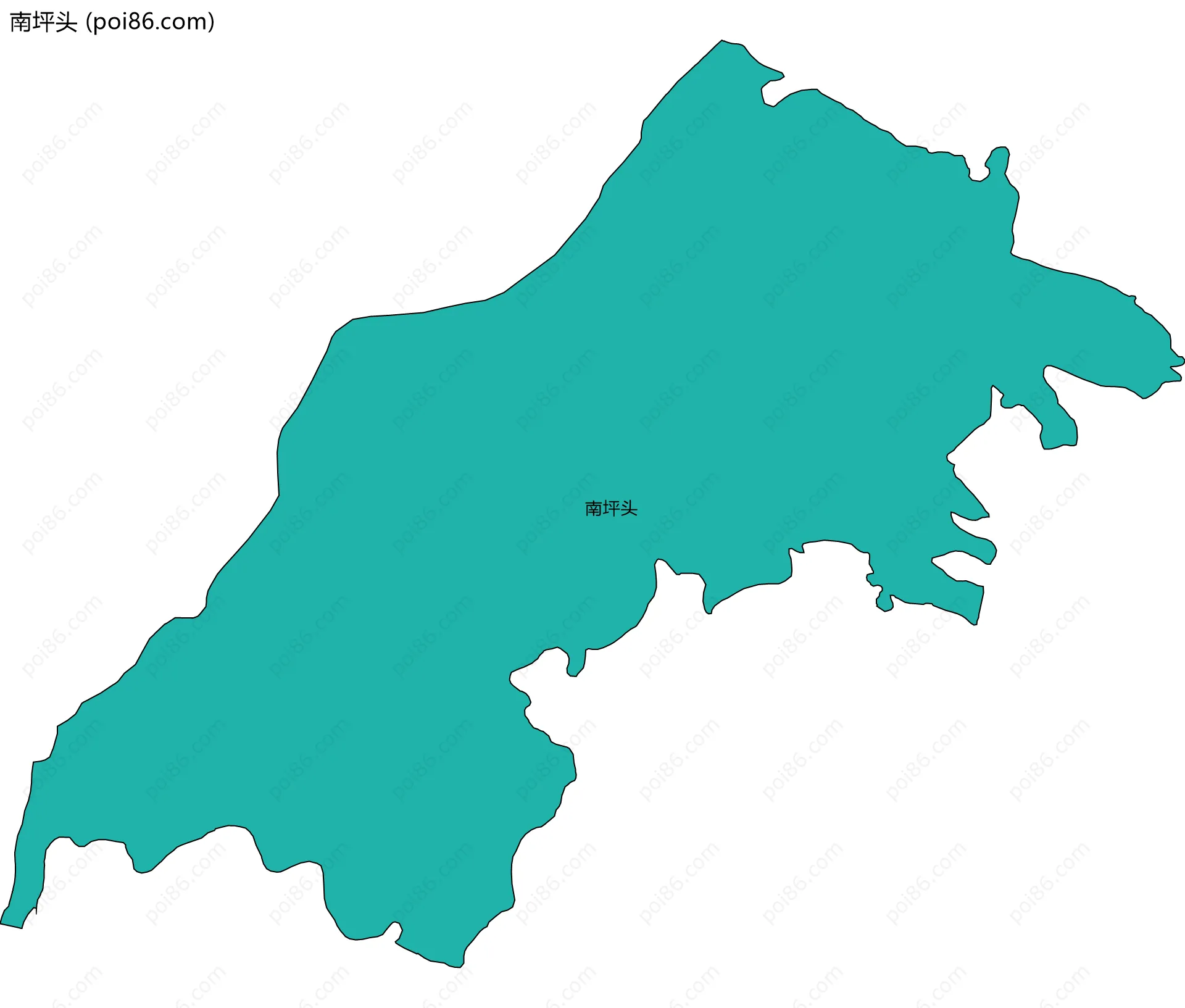 南坪头边界地图