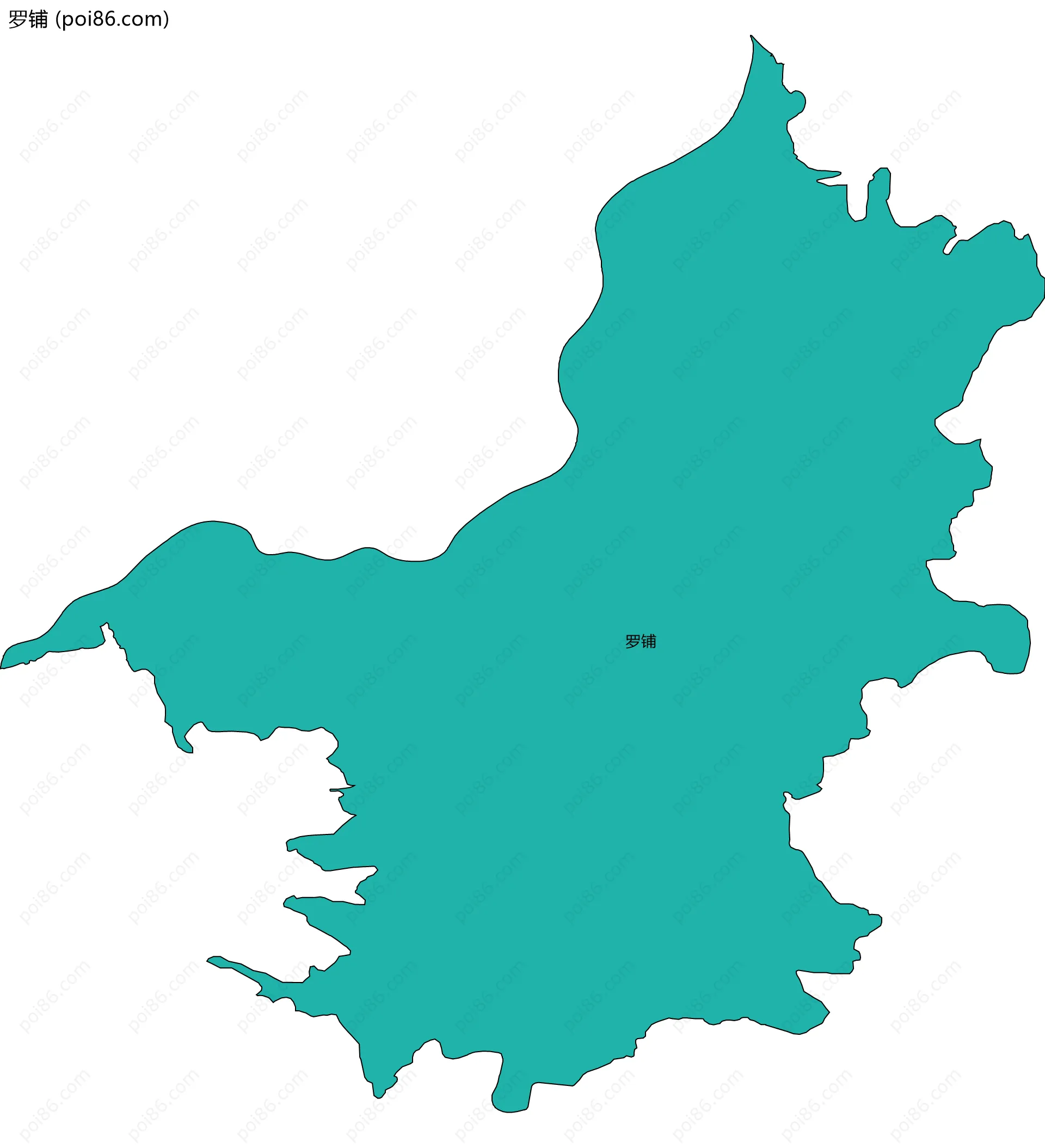 罗铺边界地图