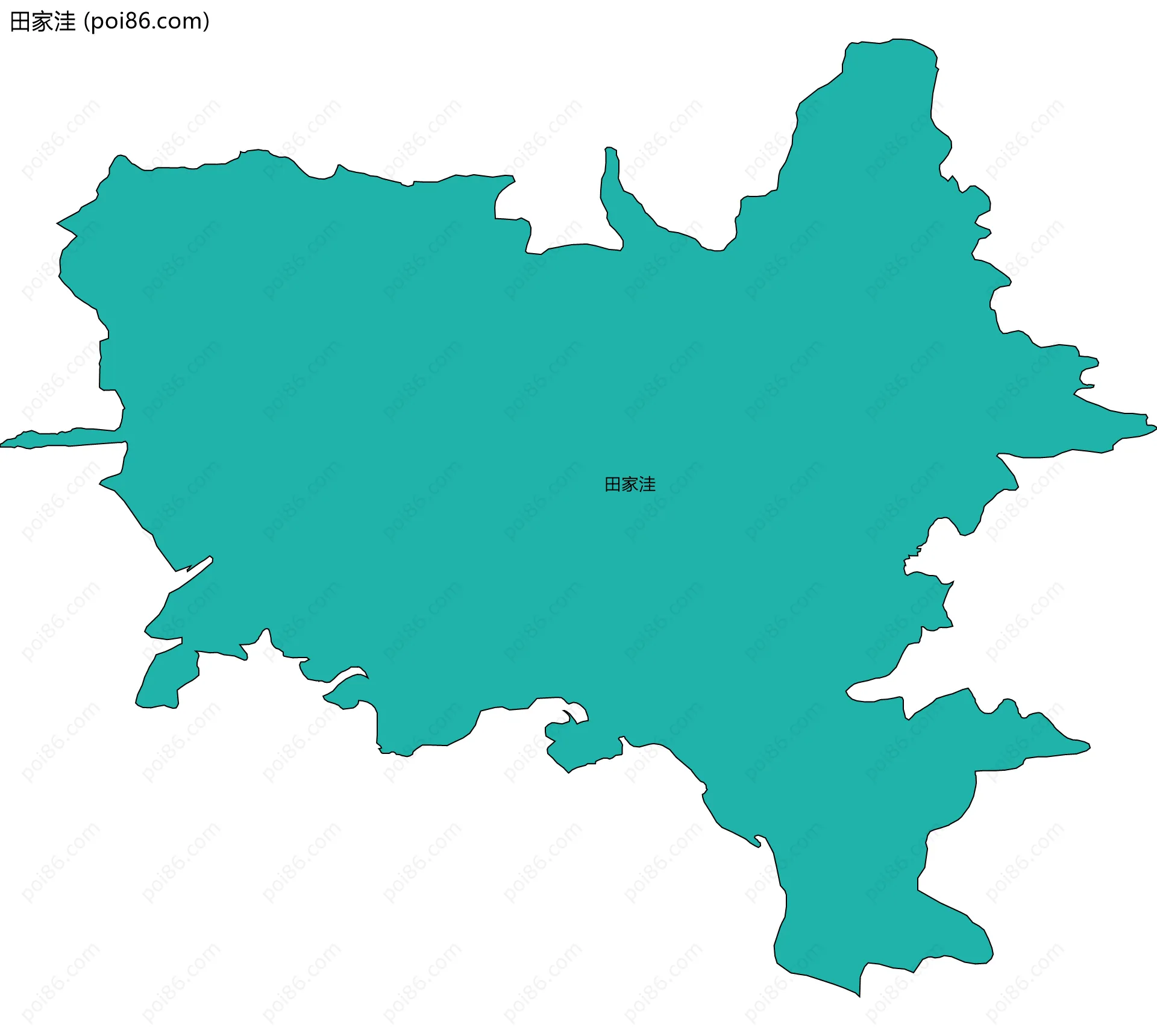 田家洼边界地图