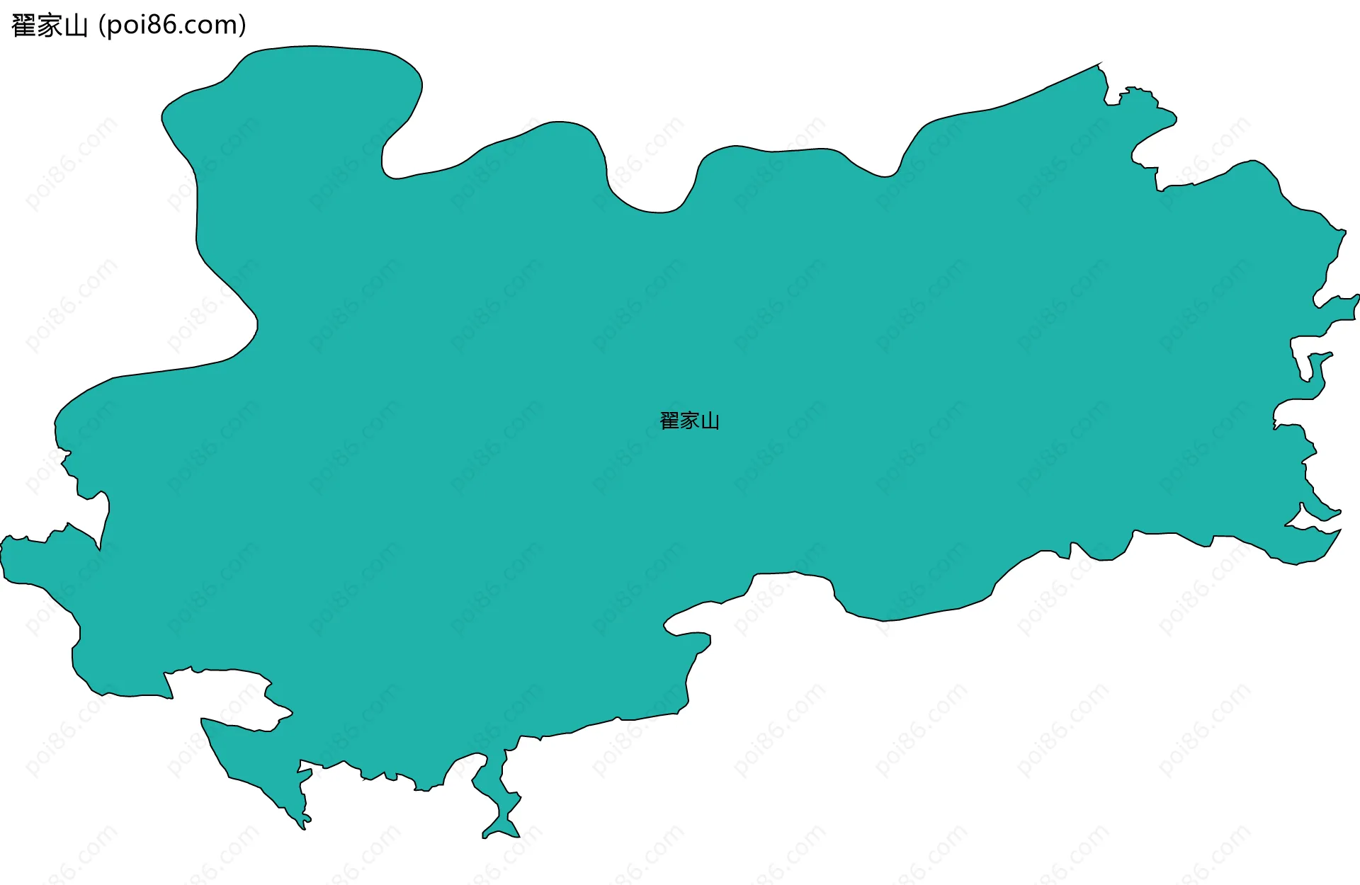 翟家山边界地图