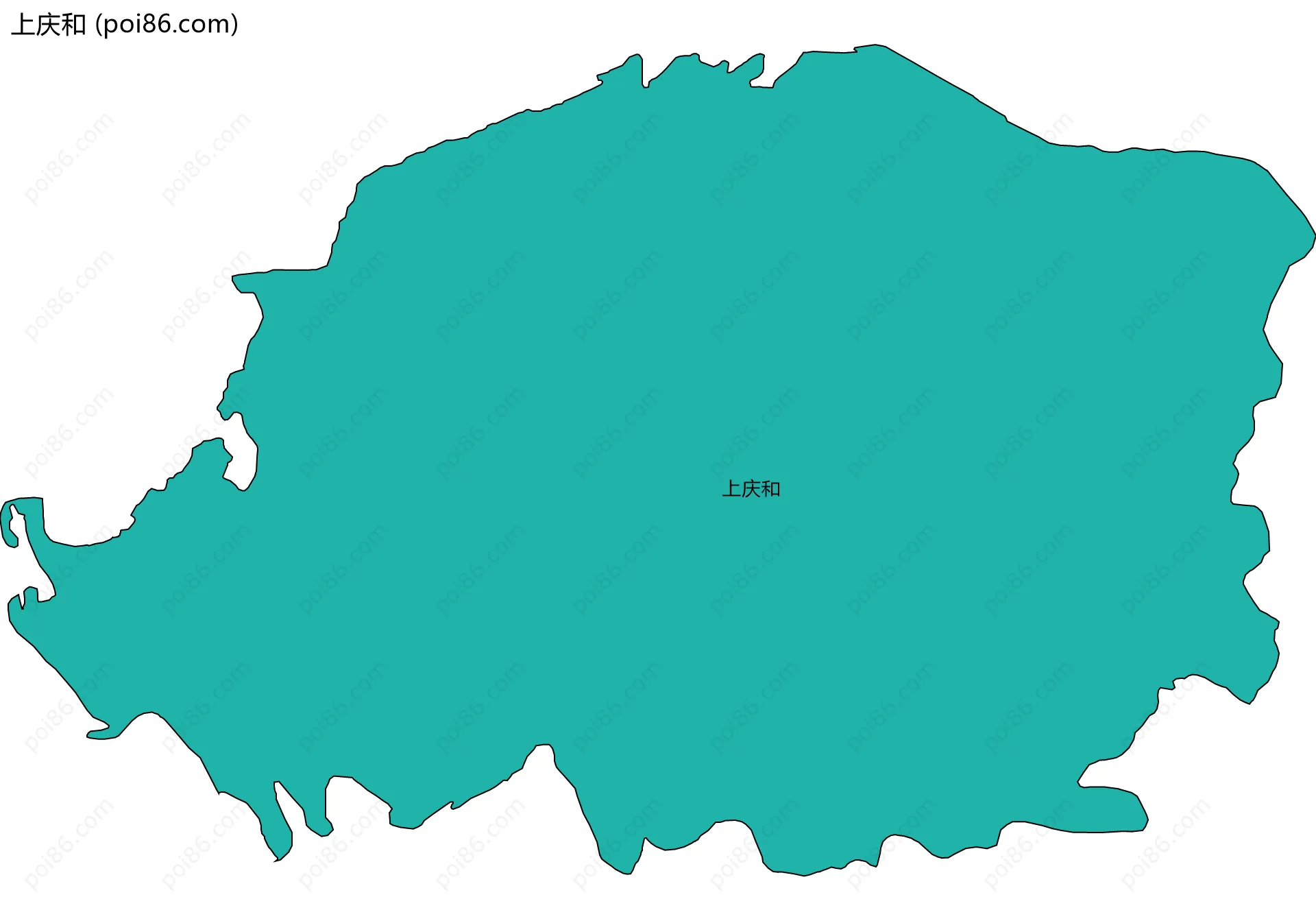 上庆和边界地图