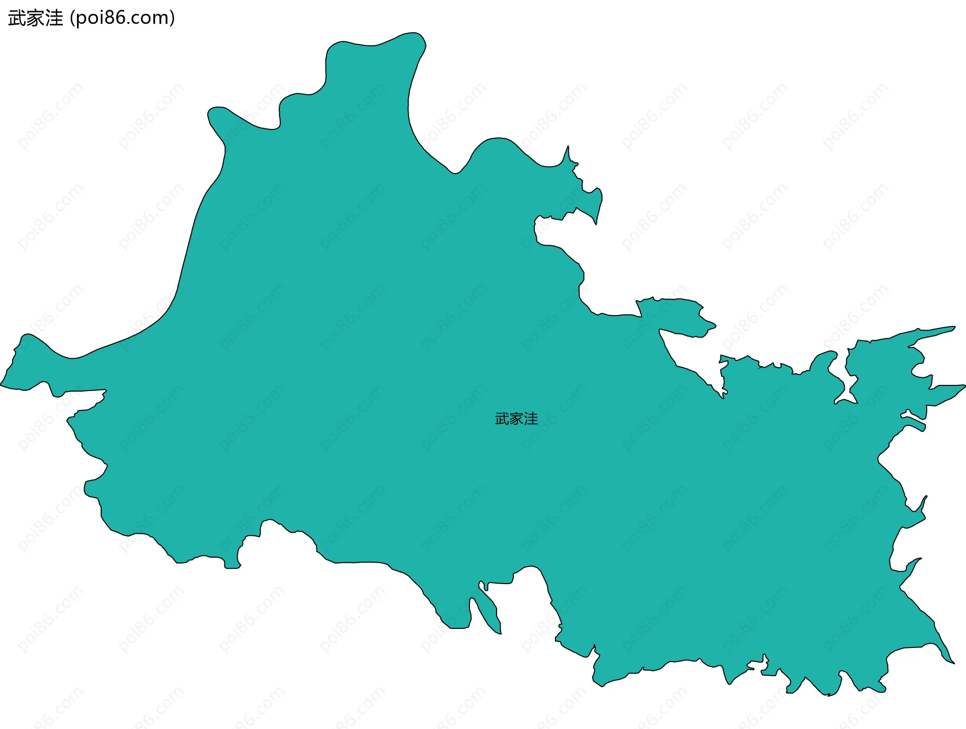 武家洼边界地图