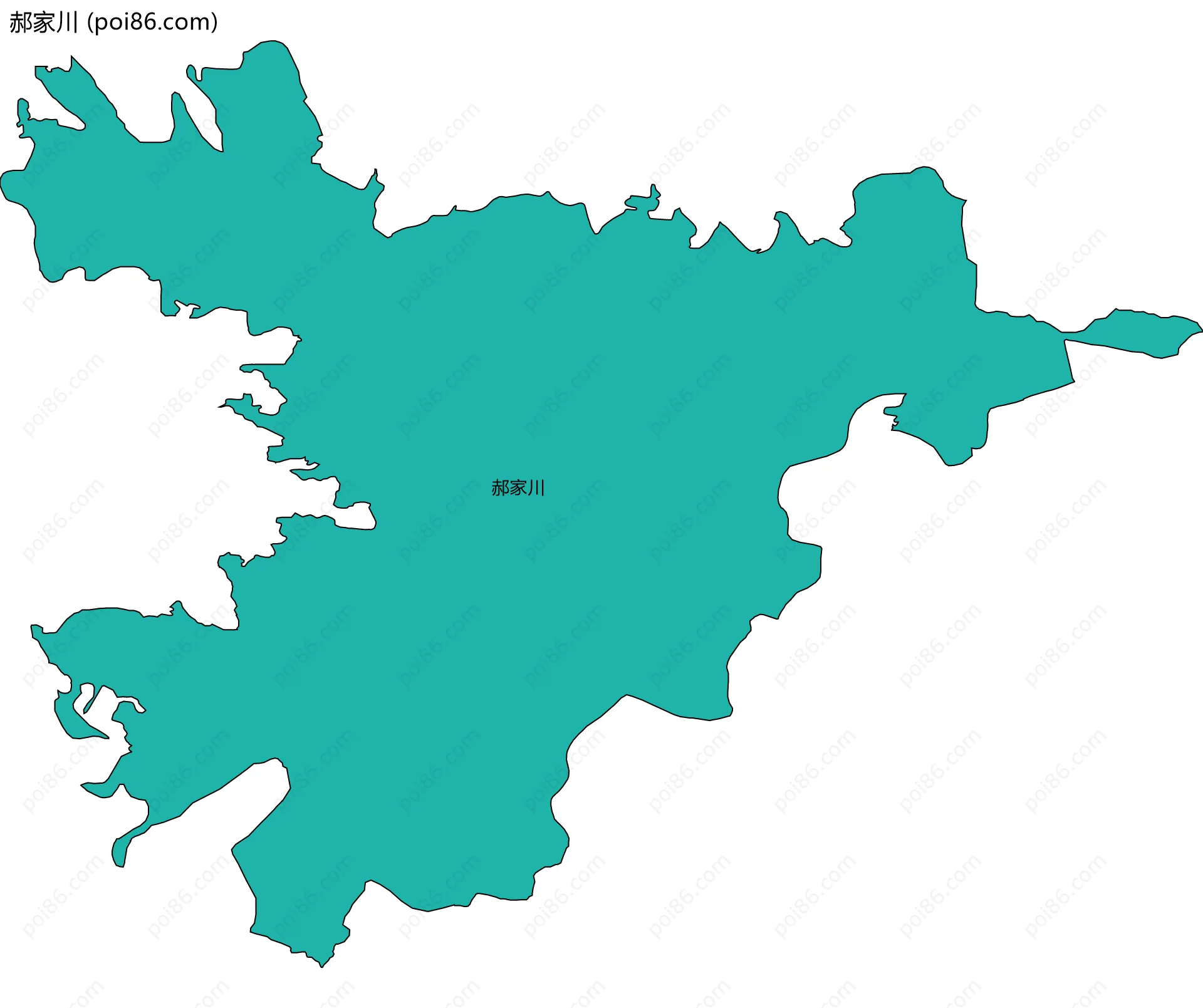 郝家川边界地图