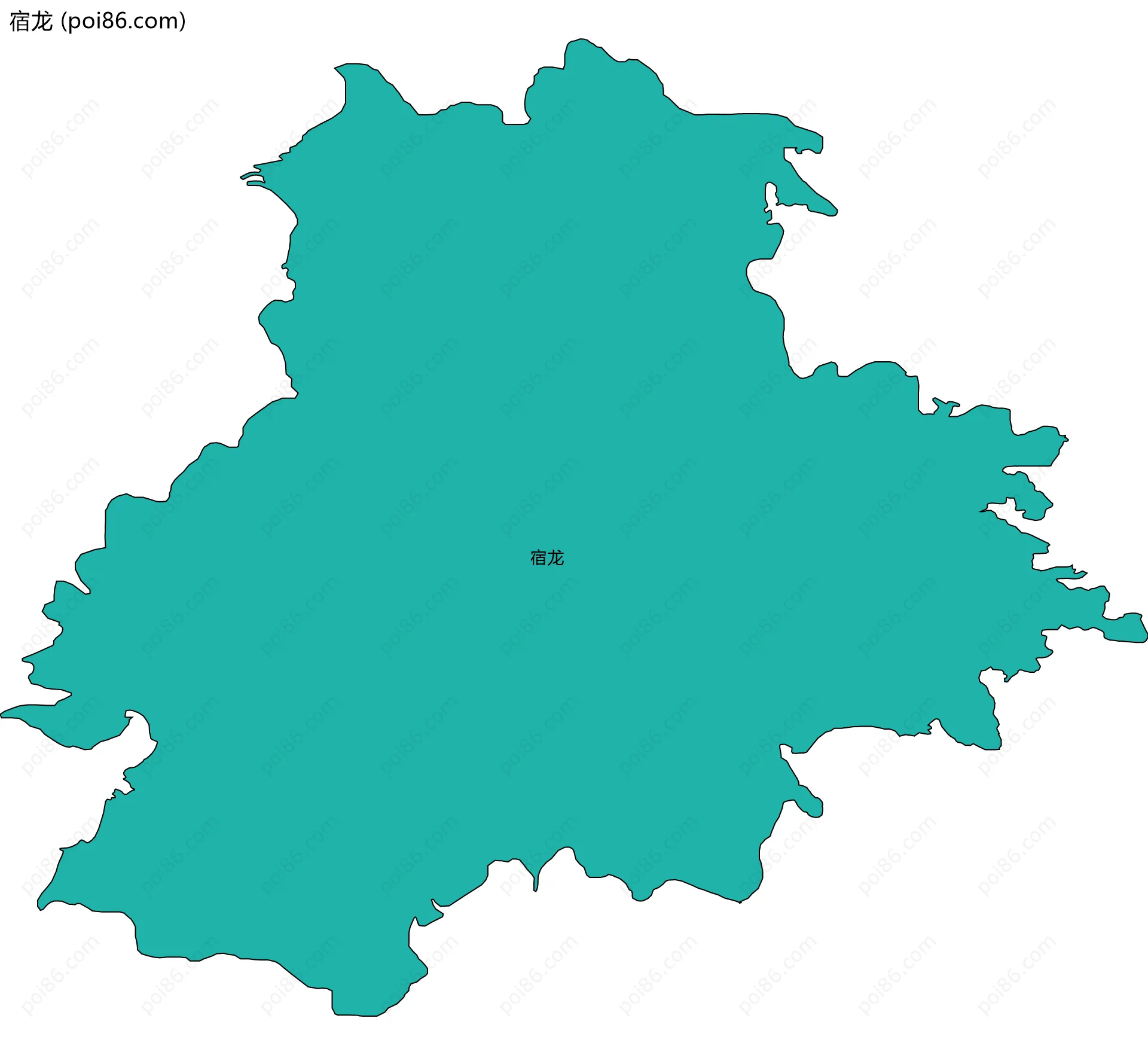 宿龙边界地图