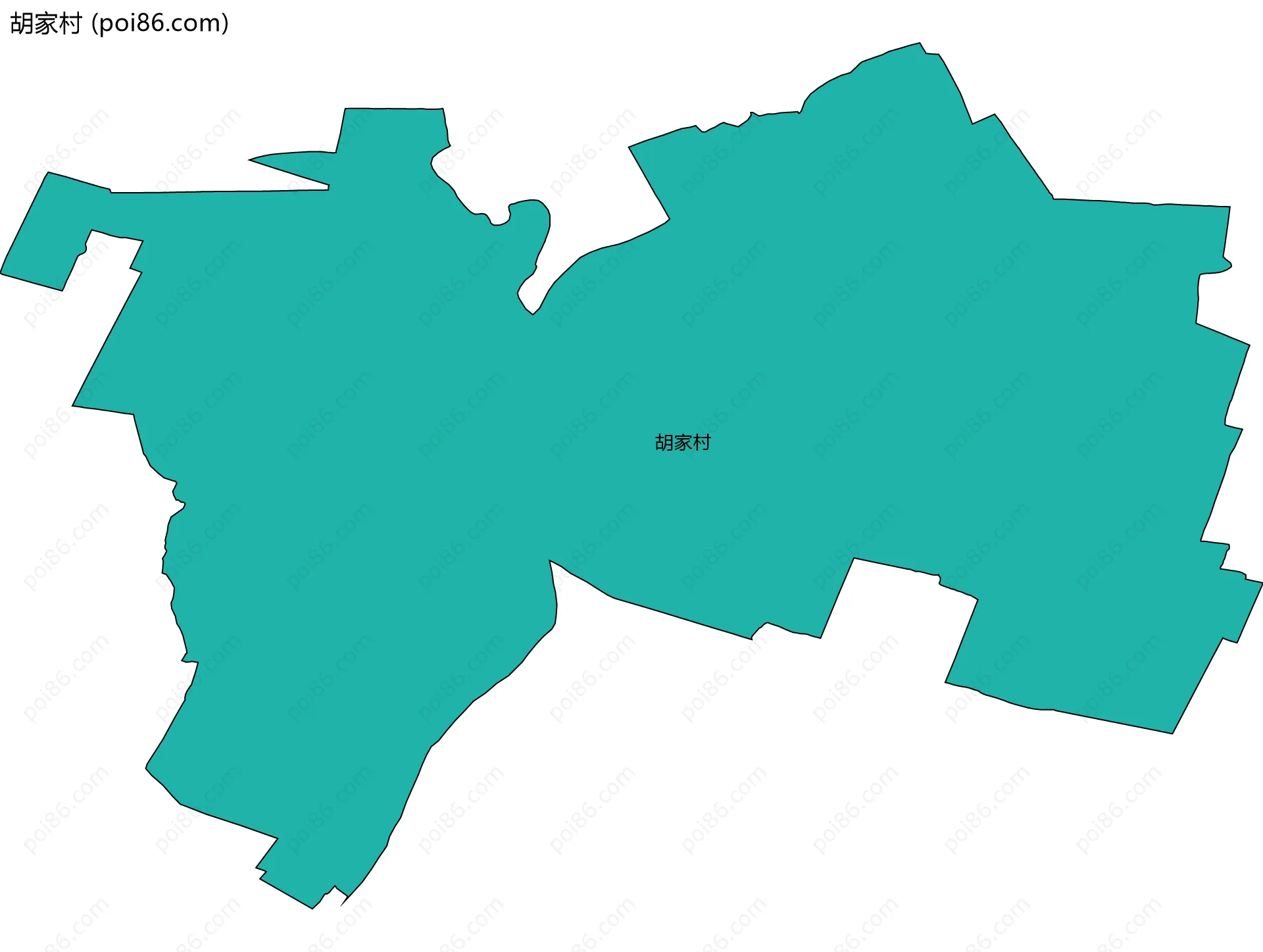 胡家村边界地图