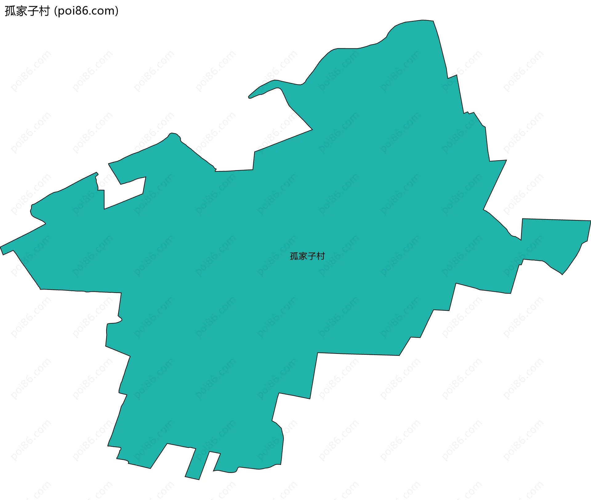 孤家子村边界地图