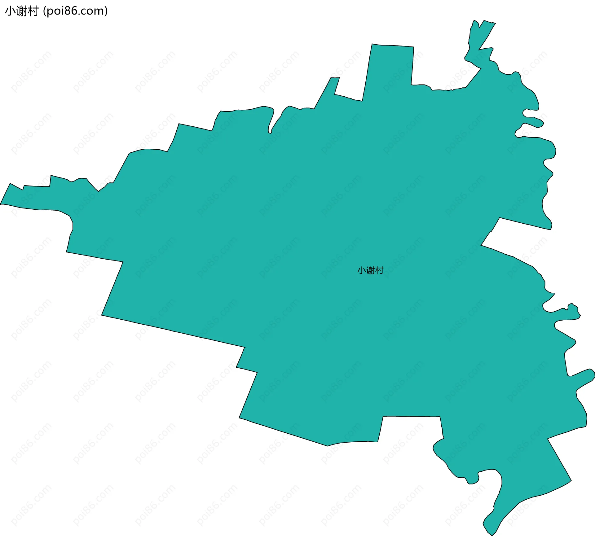 小谢村边界地图