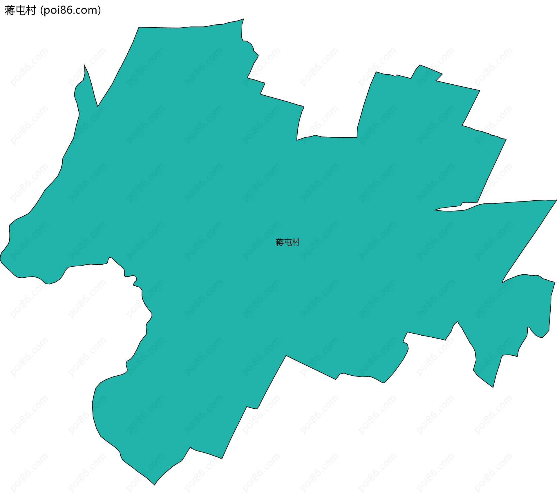 蒋屯村边界地图