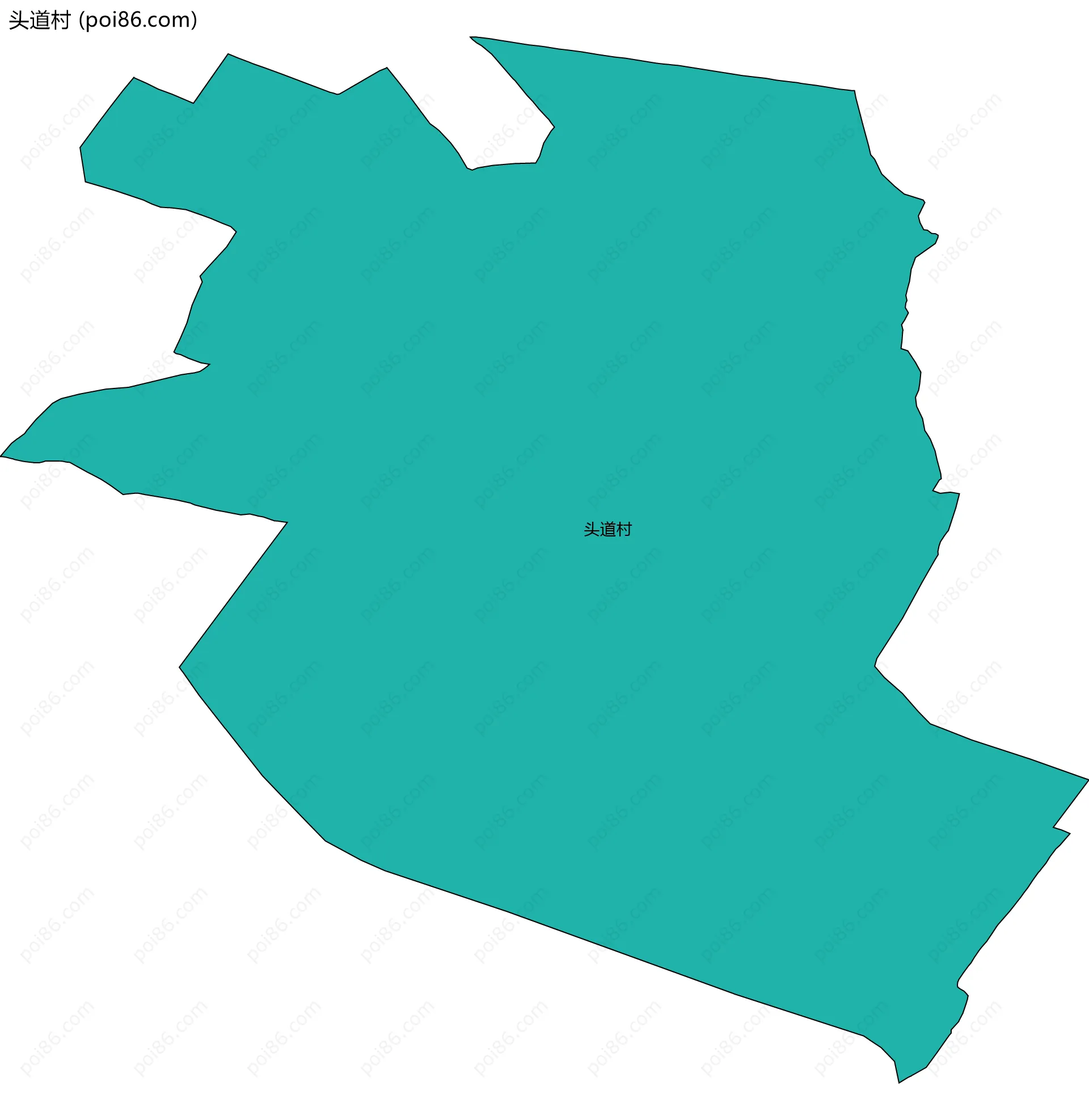 头道村边界地图