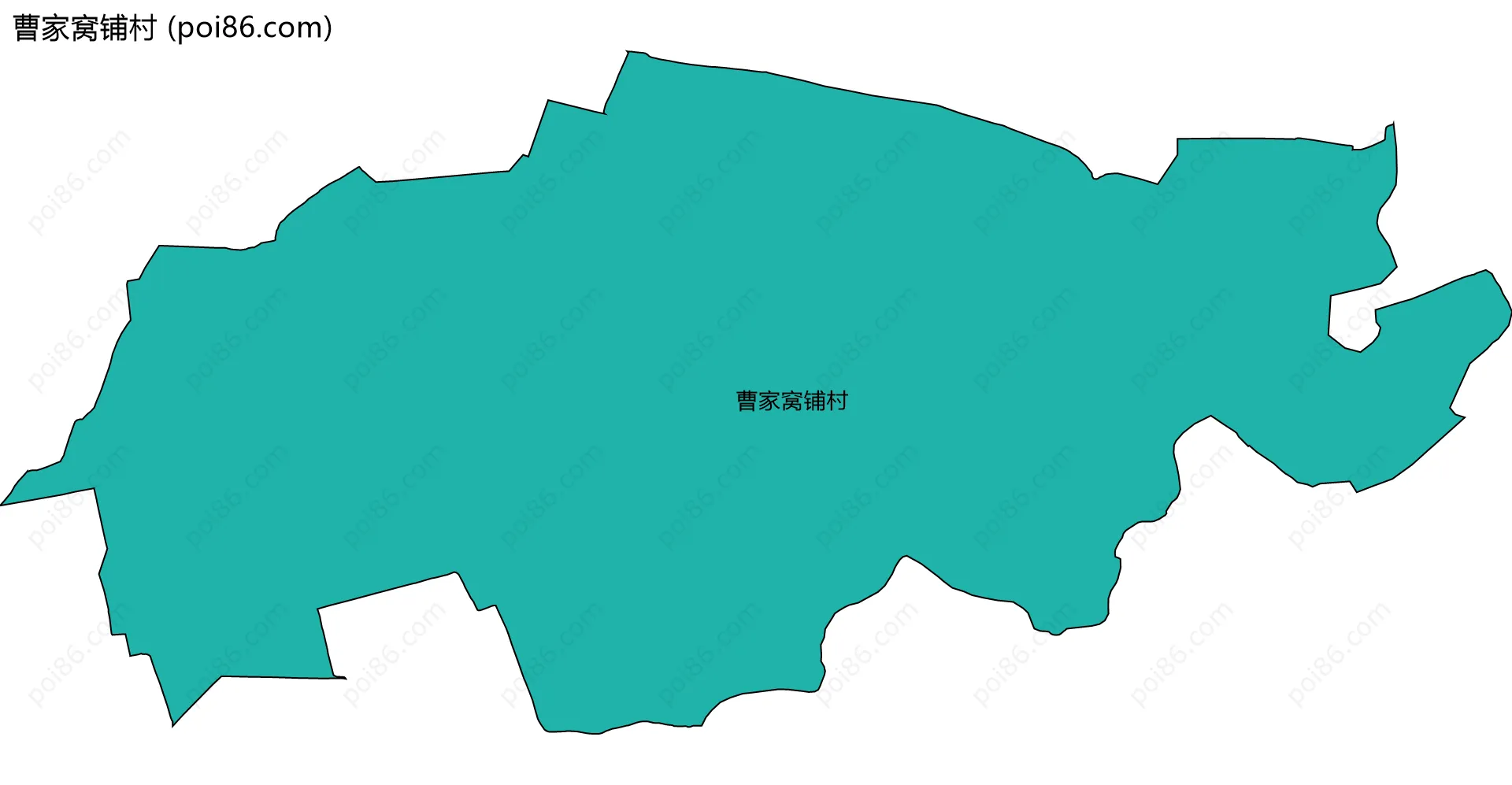 曹家窝铺村边界地图