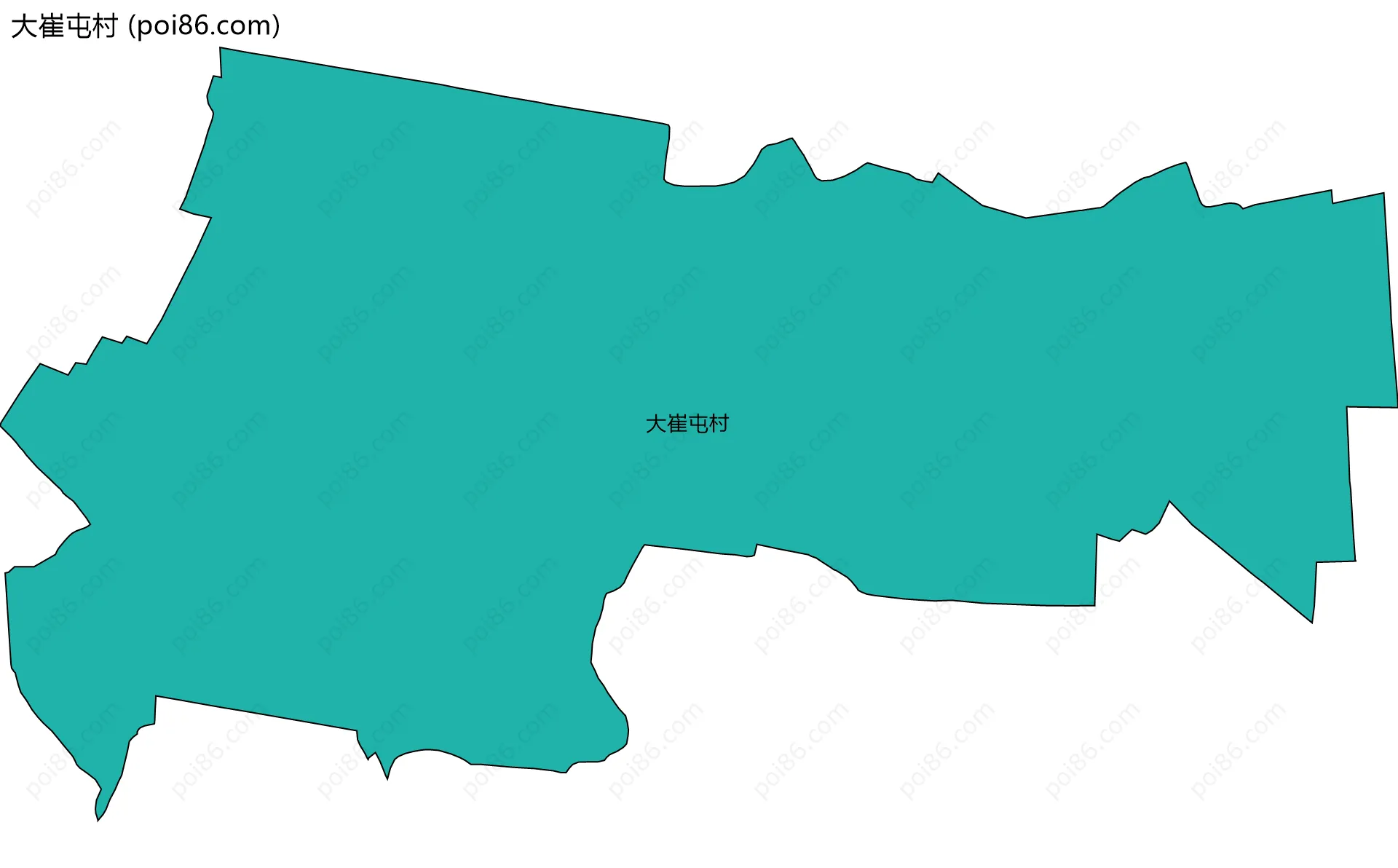 大崔屯村边界地图