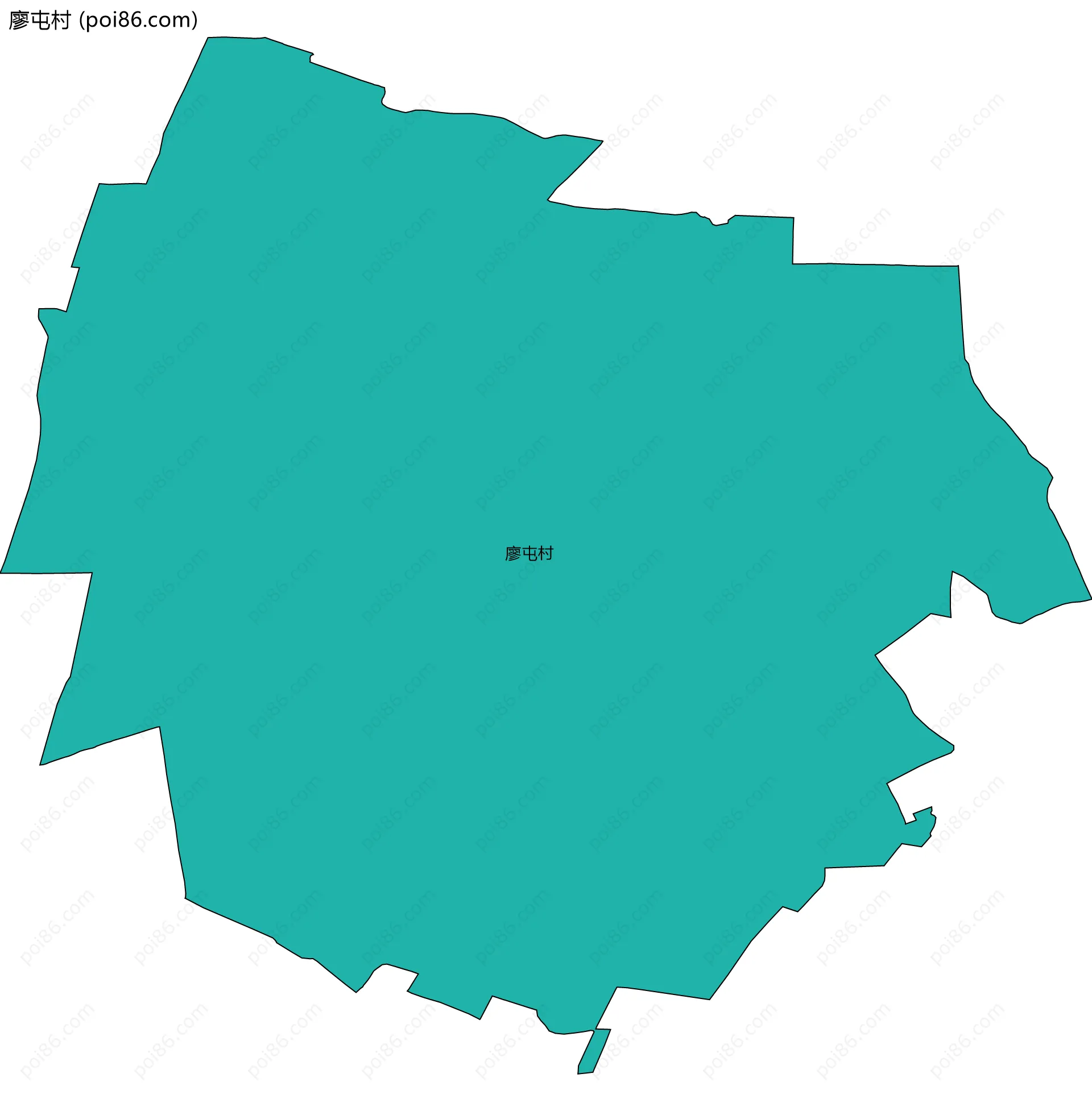 廖屯村边界地图