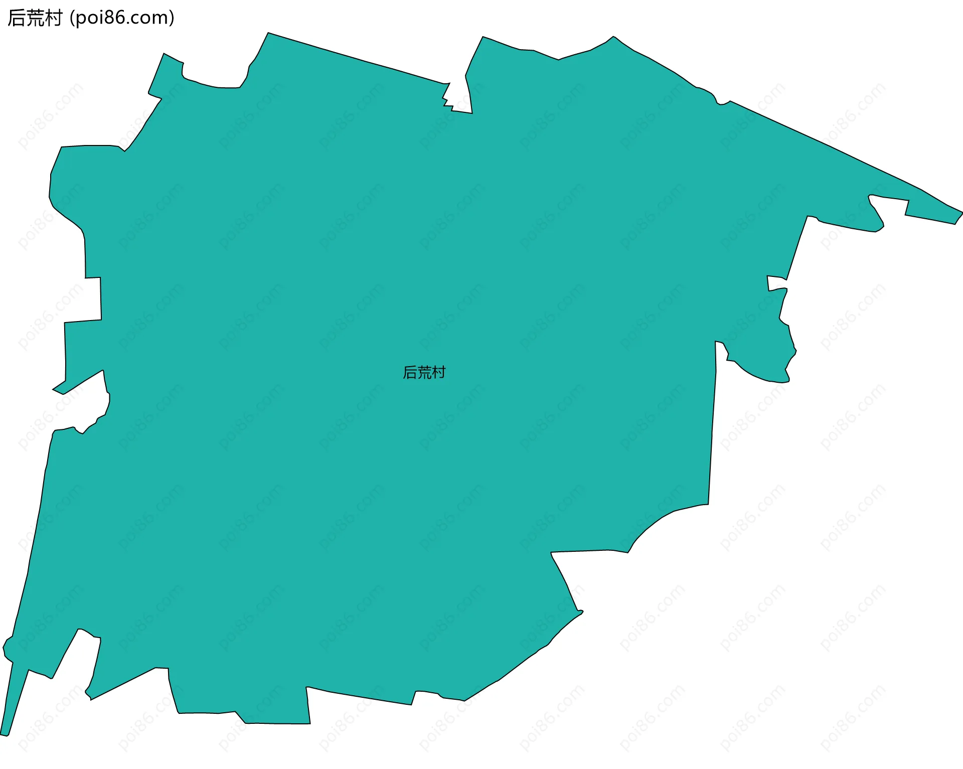 后荒村边界地图
