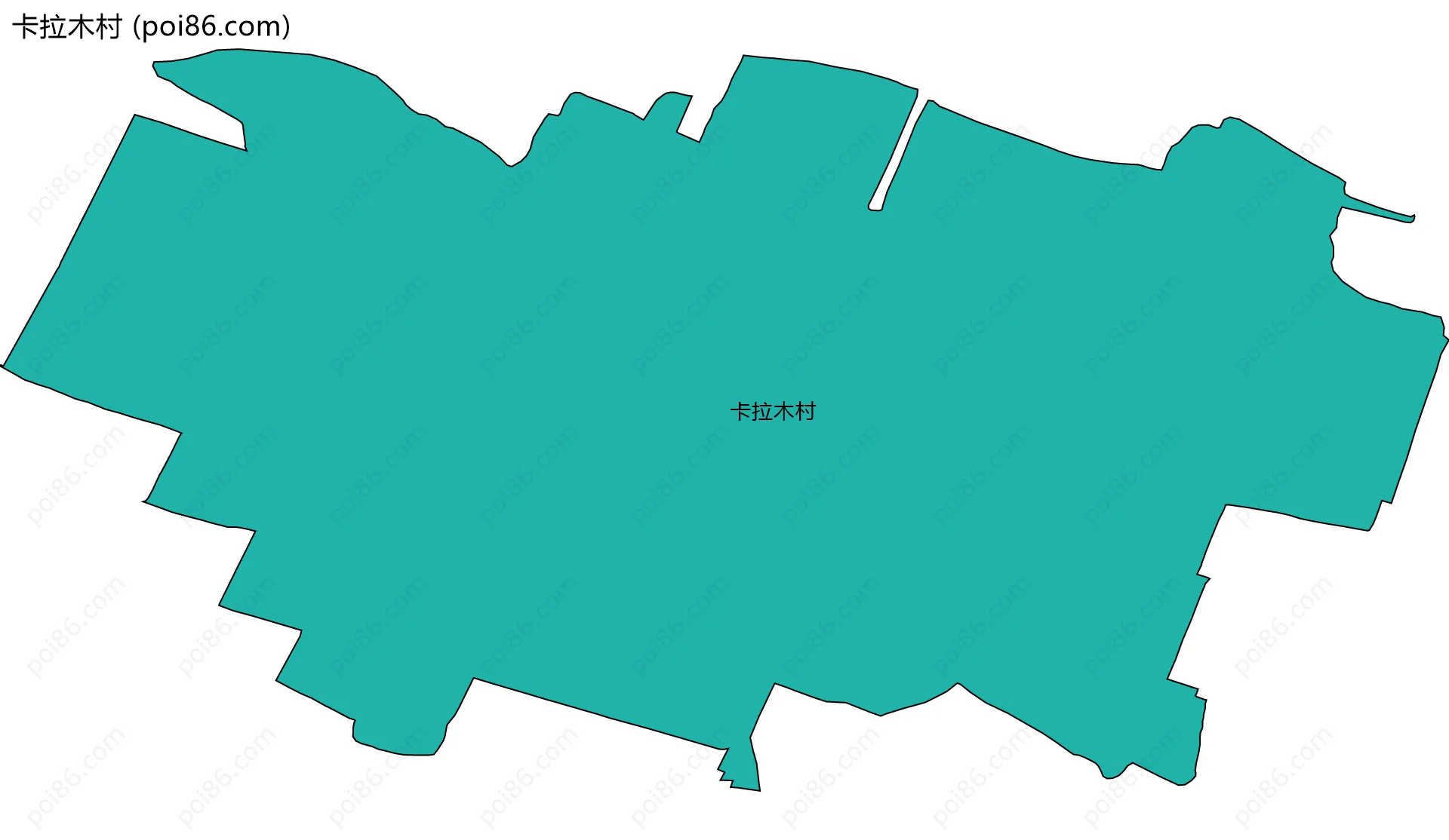 卡拉木村边界地图