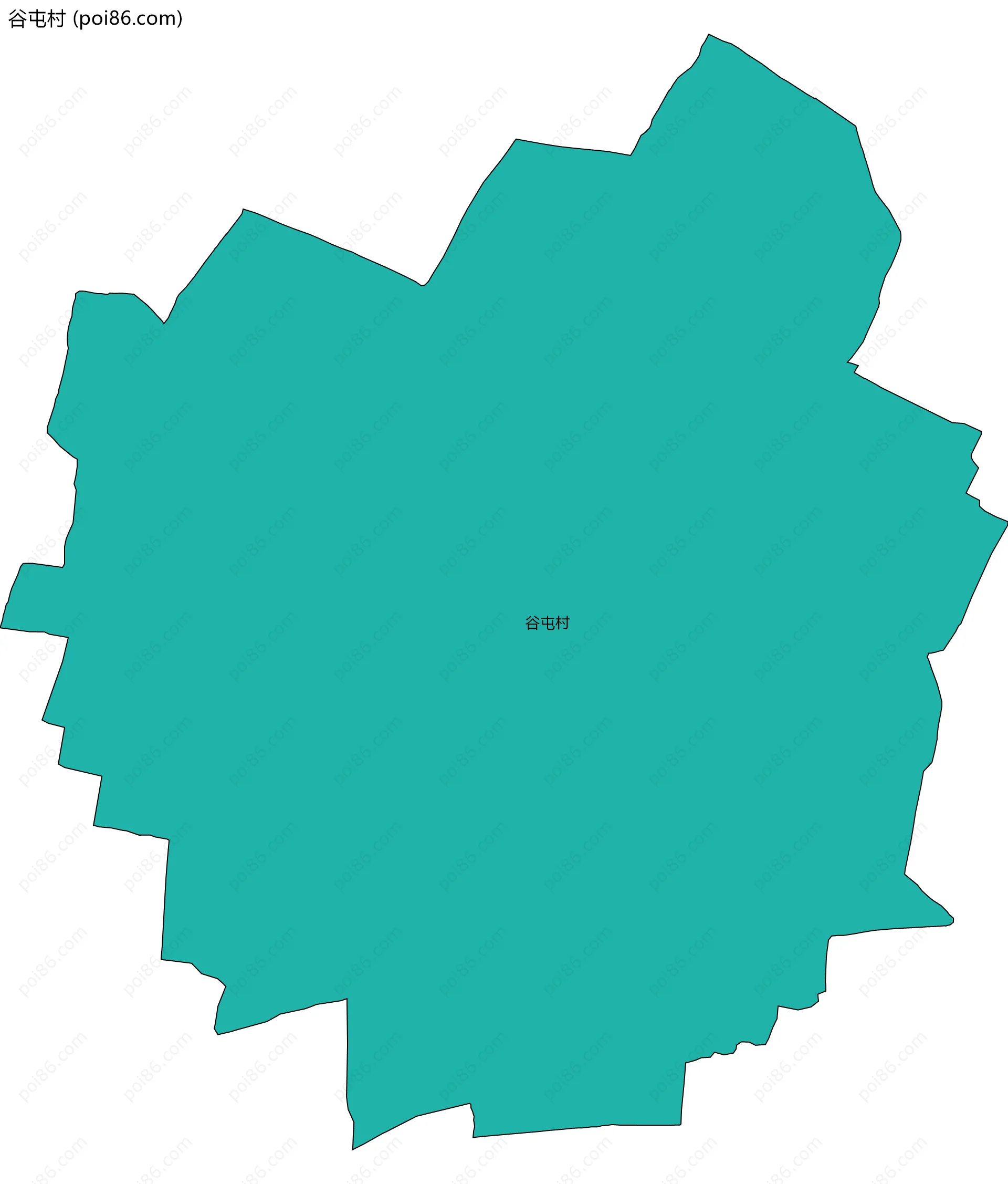 谷屯村边界地图